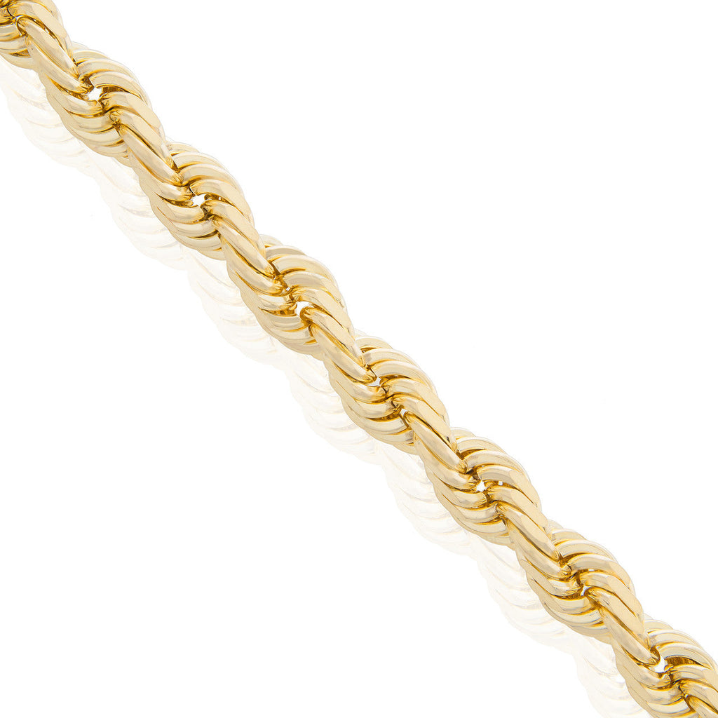 10k Yellow Gold 7.5mm Rope Bracelet