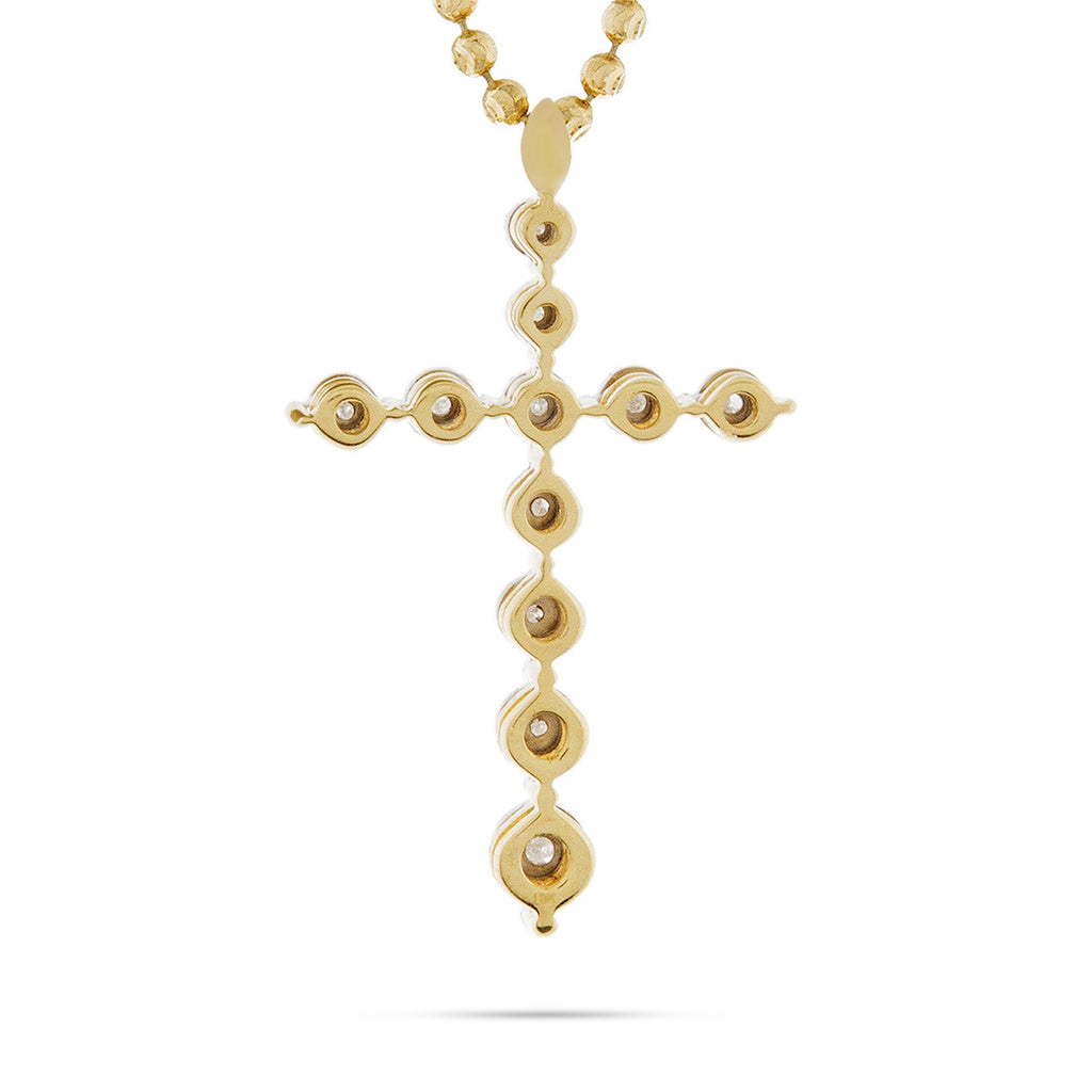 10k Yellow Gold .10ct Diamond Cross Pendant