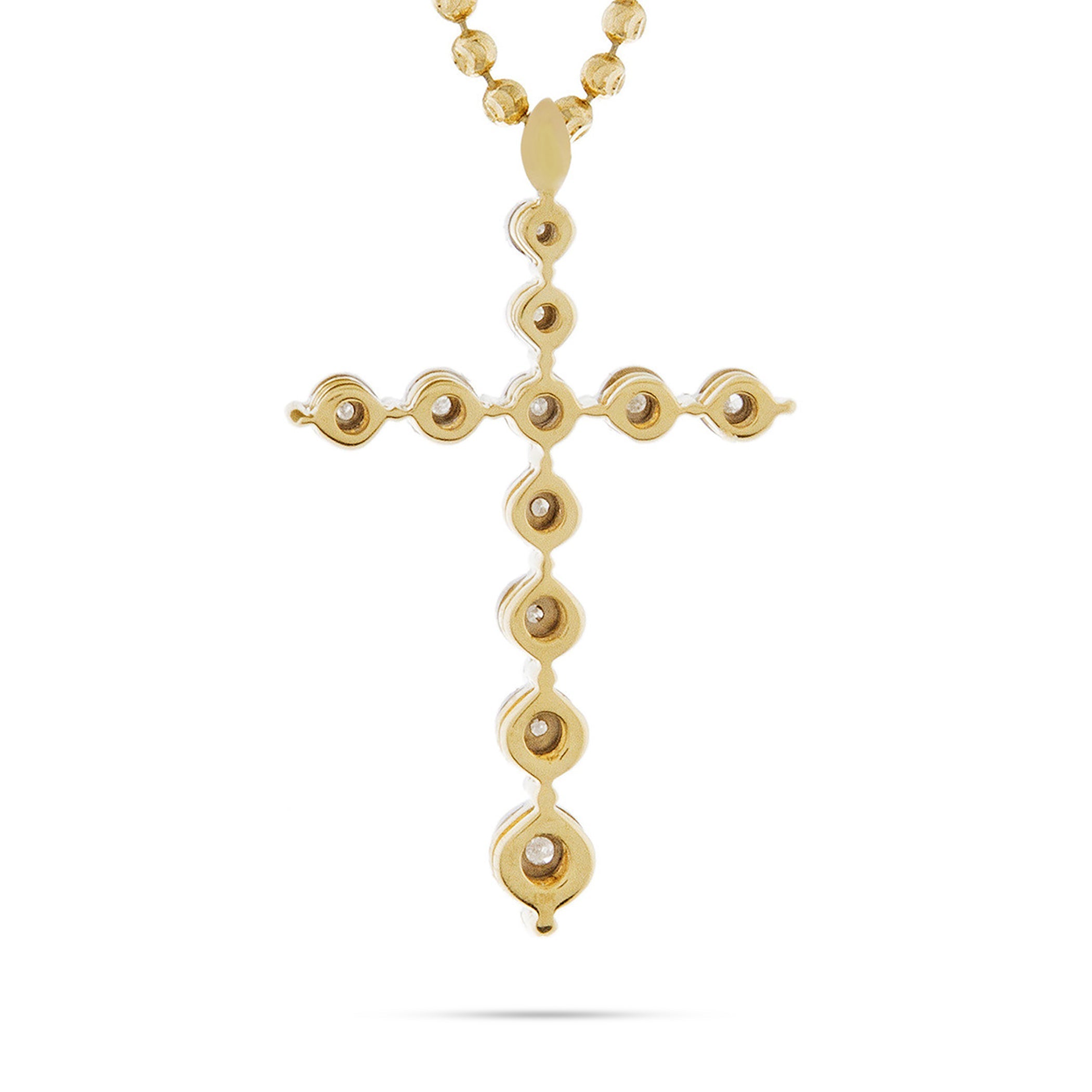 10k Yellow Gold .10ct Diamond Cross Pendant