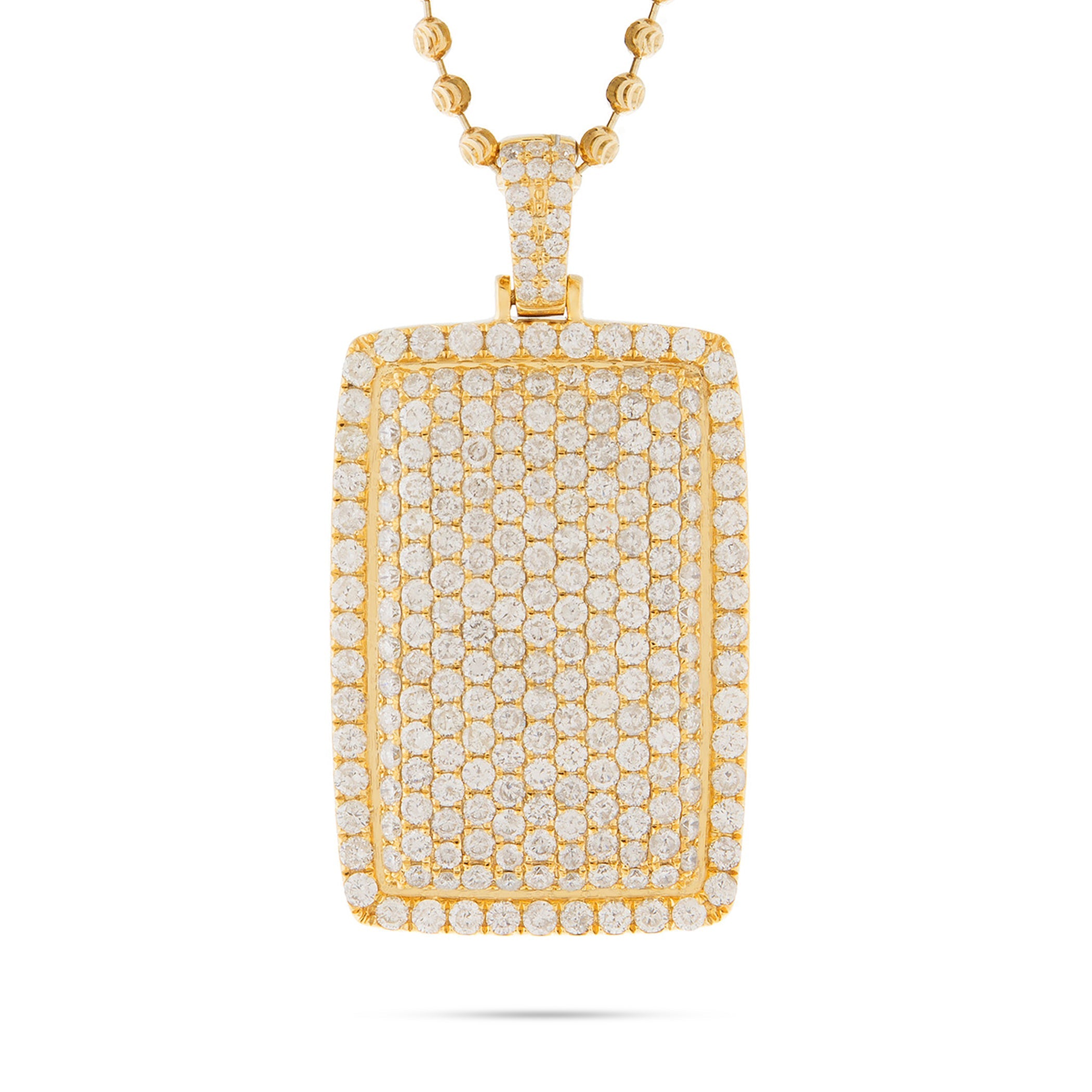10k Yellow Gold 7.56ct Dog Tag Pendant