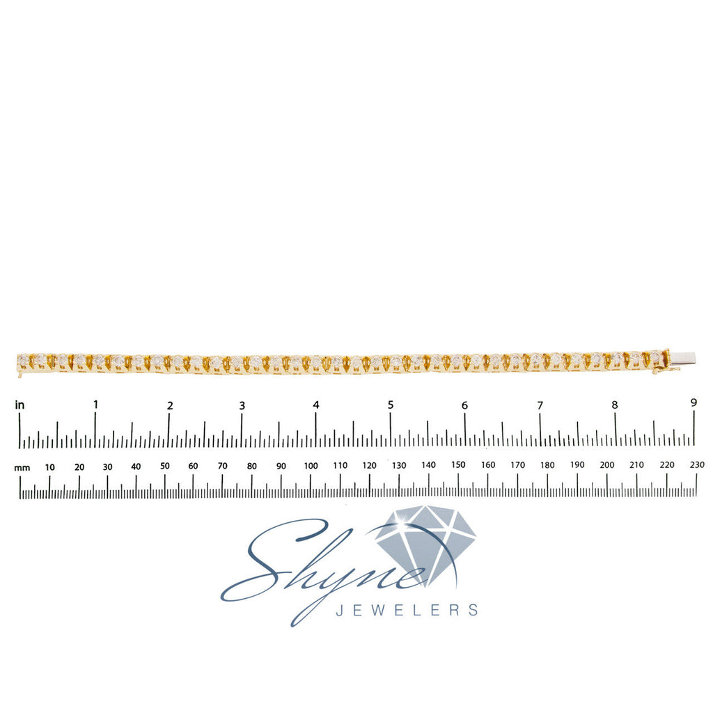14k Yellow Gold 5.00ct Diamond Bracelet
