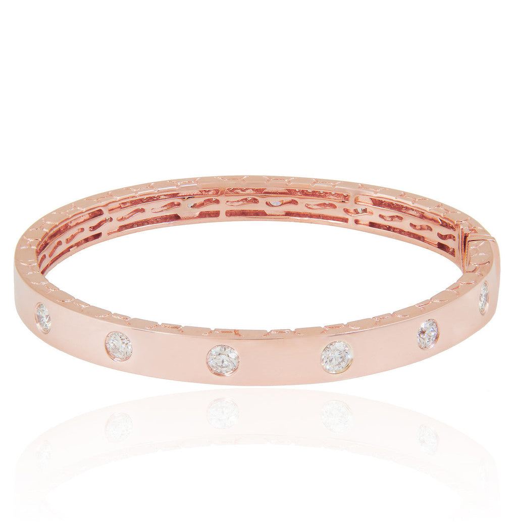 14k Rose Gold 5.51ct Diamond Bracelet