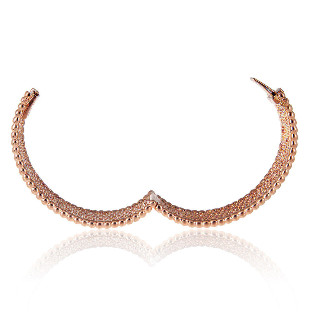 18k Rose Gold 22.45ct Diamond Cuff Bracelet