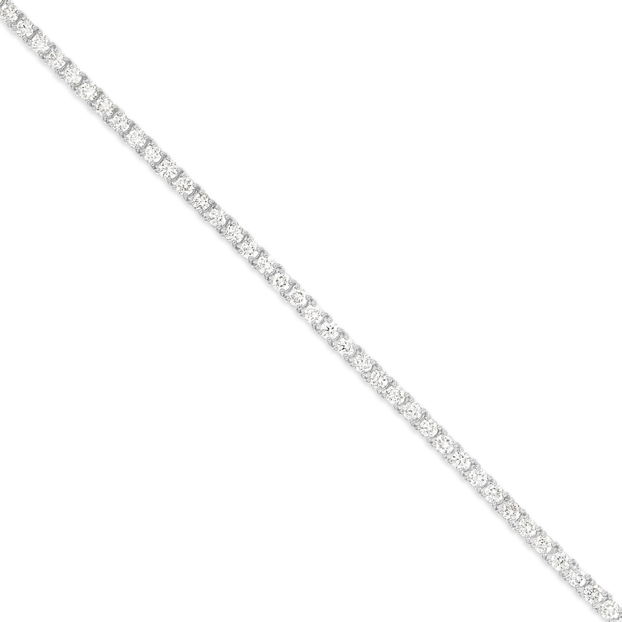14K Gold 18.4ctw 4-Prong 2.2mm Diamond Tennis Chain