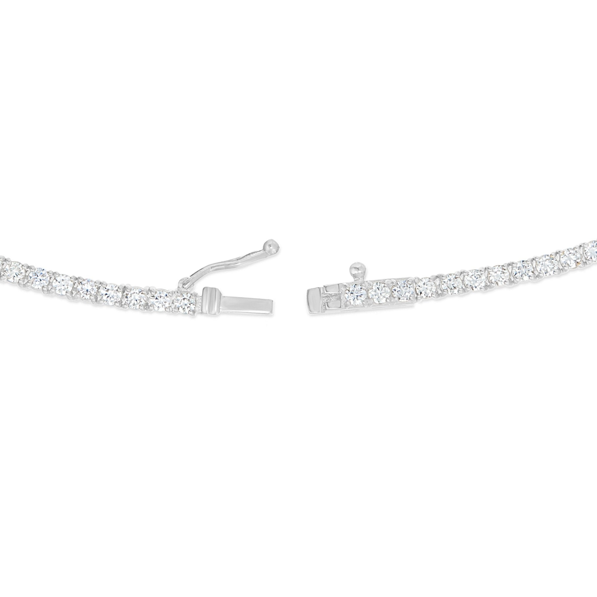 14K Gold 18.4ctw 4-Prong 2.2mm Diamond Tennis Chain