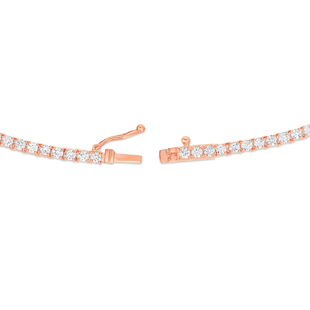 14K Gold 18.4ctw 4-Prong 2.2mm Diamond Tennis Chain