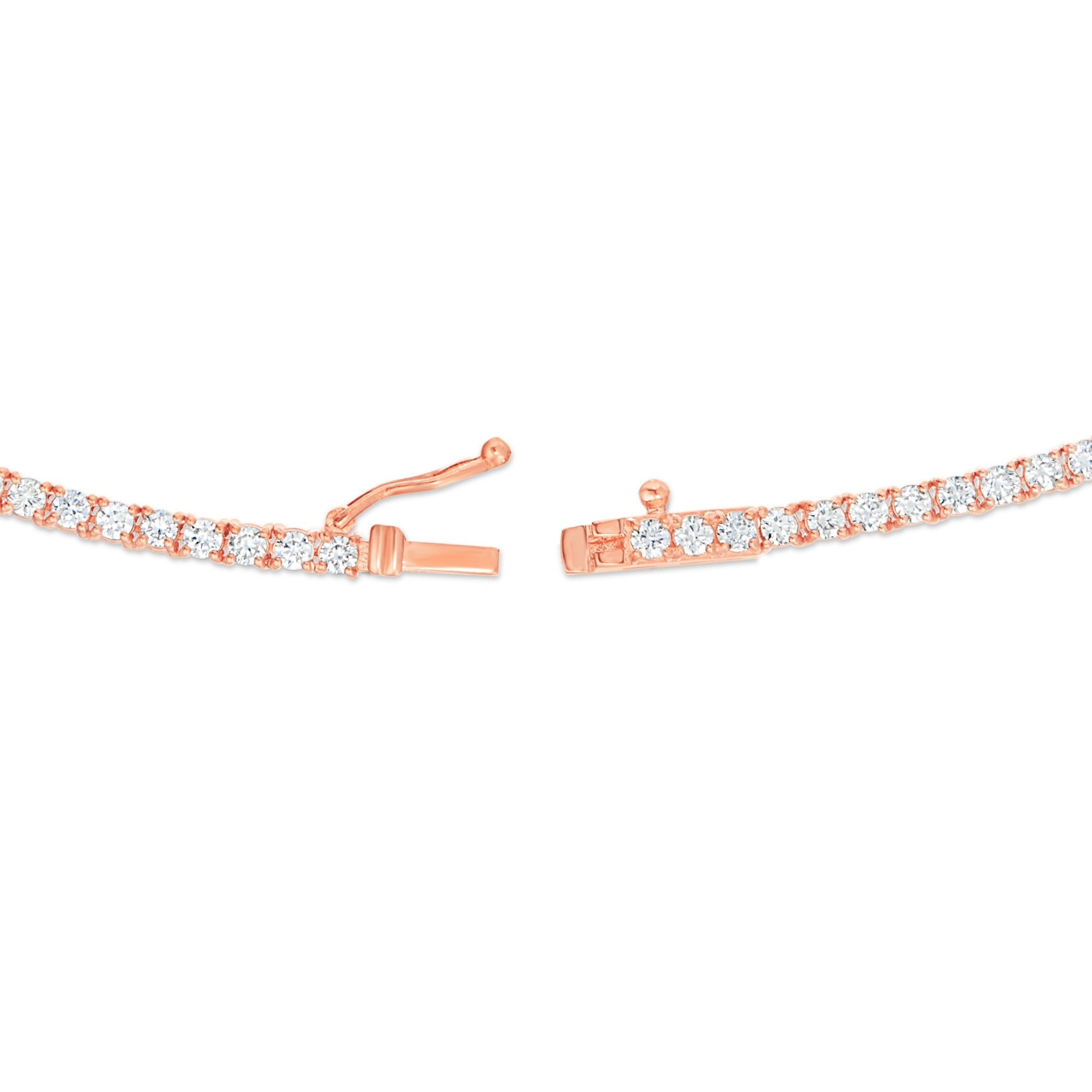 14K Gold 18.4ctw 4-Prong 2.2mm Diamond Tennis Chain