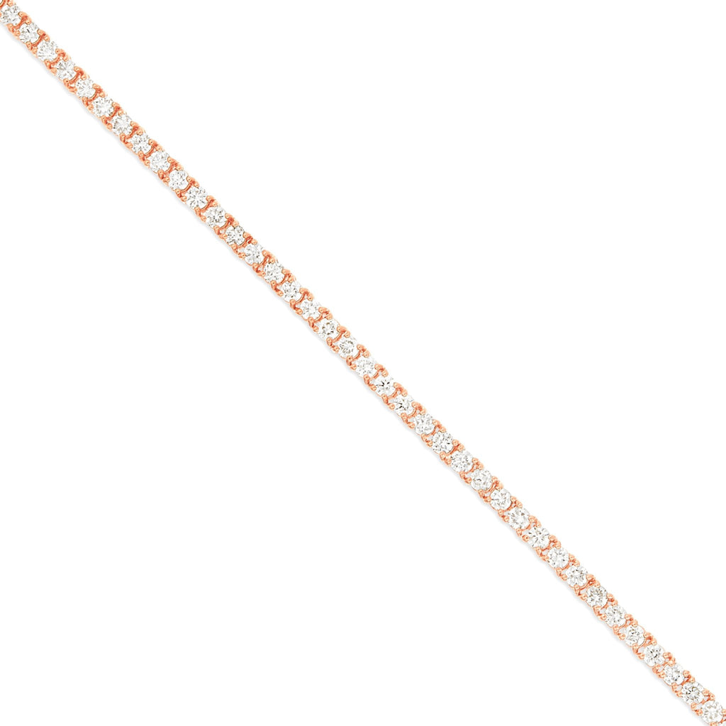 14K Gold 18.4ctw 4-Prong 2.2mm Diamond Tennis Chain