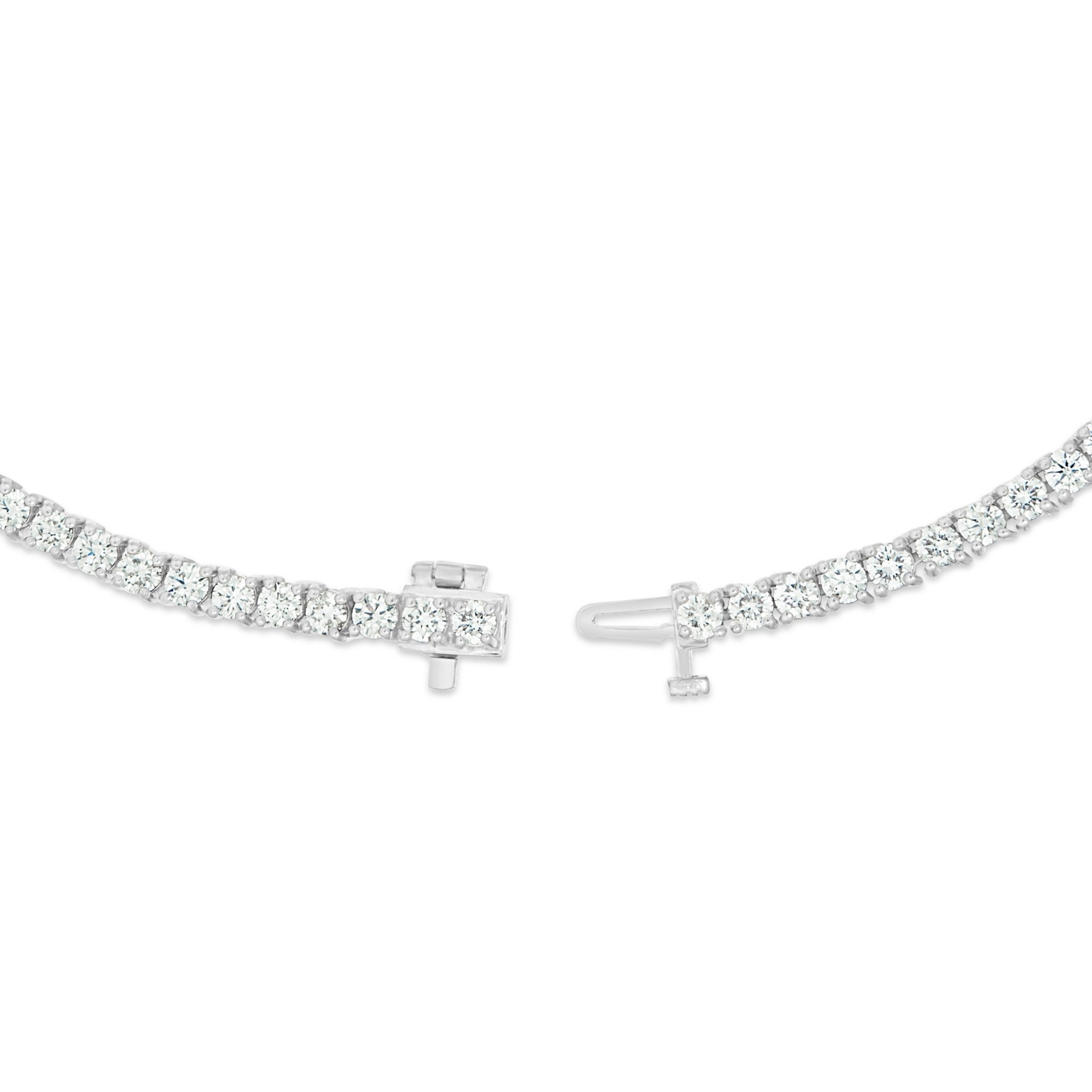10K Gold 18.9ctw 4-Prong 3mm Diamond Tennis Chain