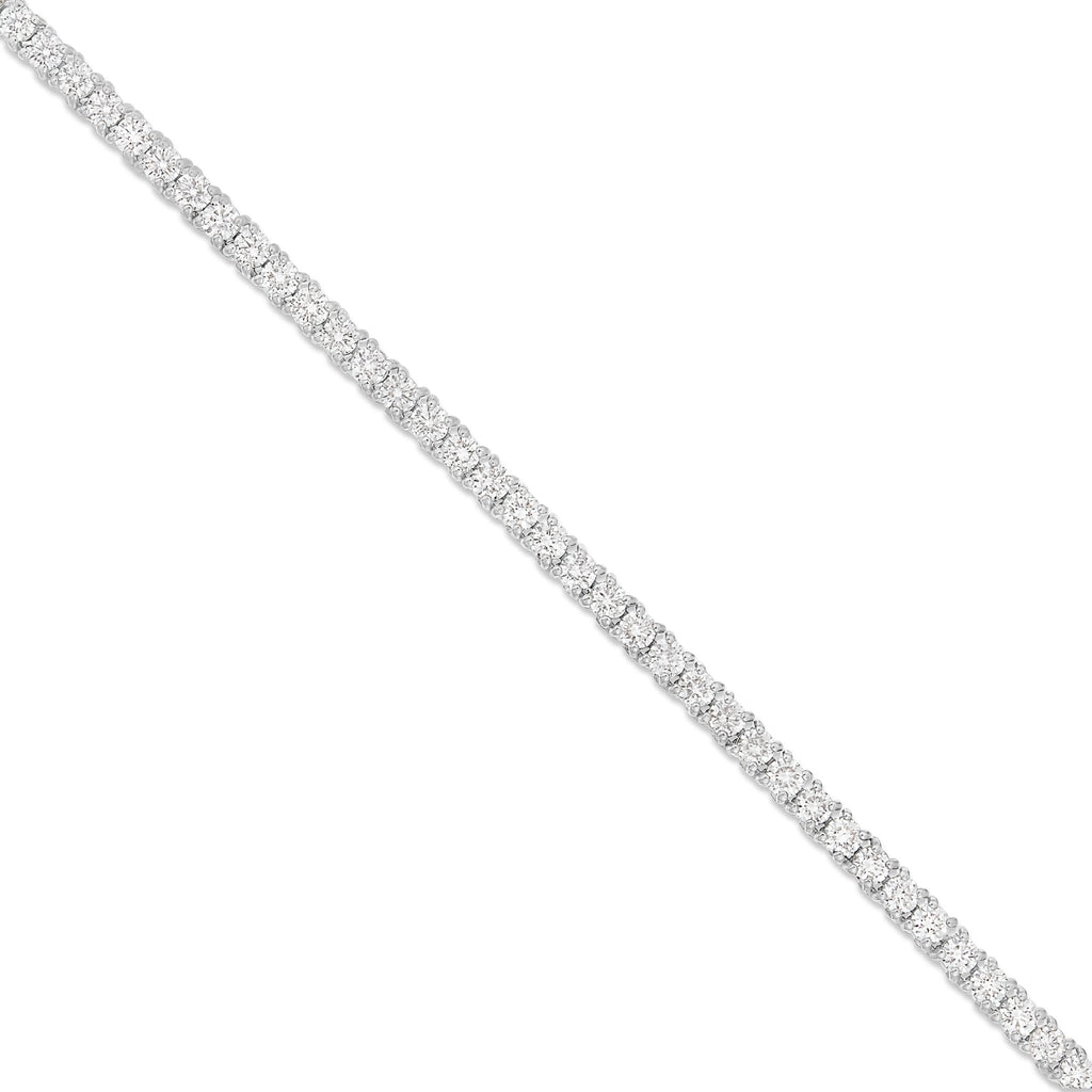10K Gold 18.9ctw 4-Prong 3mm Diamond Tennis Chain