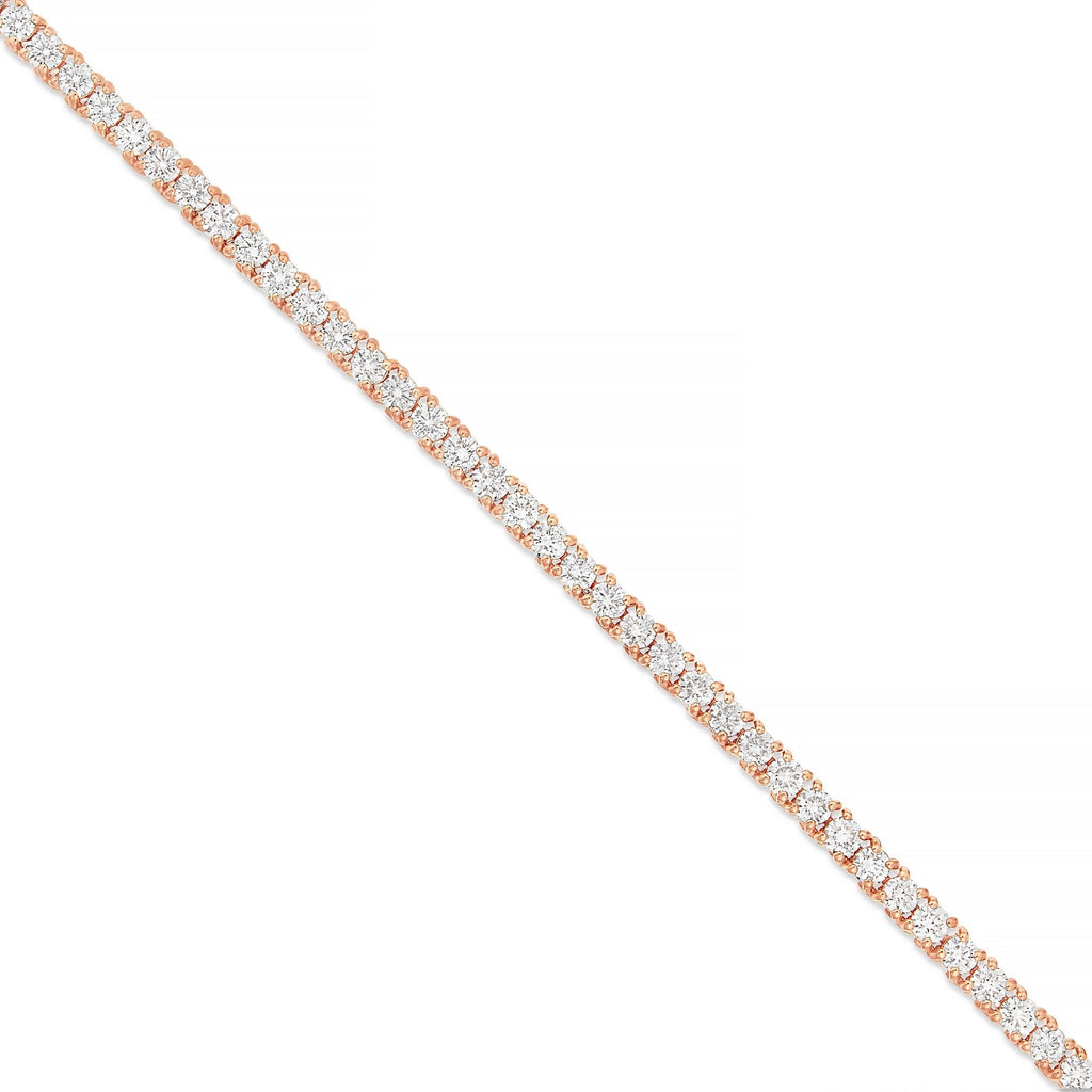 10K Gold 18.9ctw 4-Prong 3mm Diamond Tennis Chain