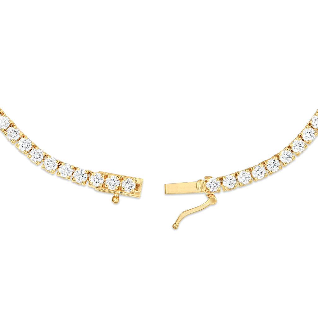10K Gold 11ctw 4 Prong 3mm Diamond Tennis Chain