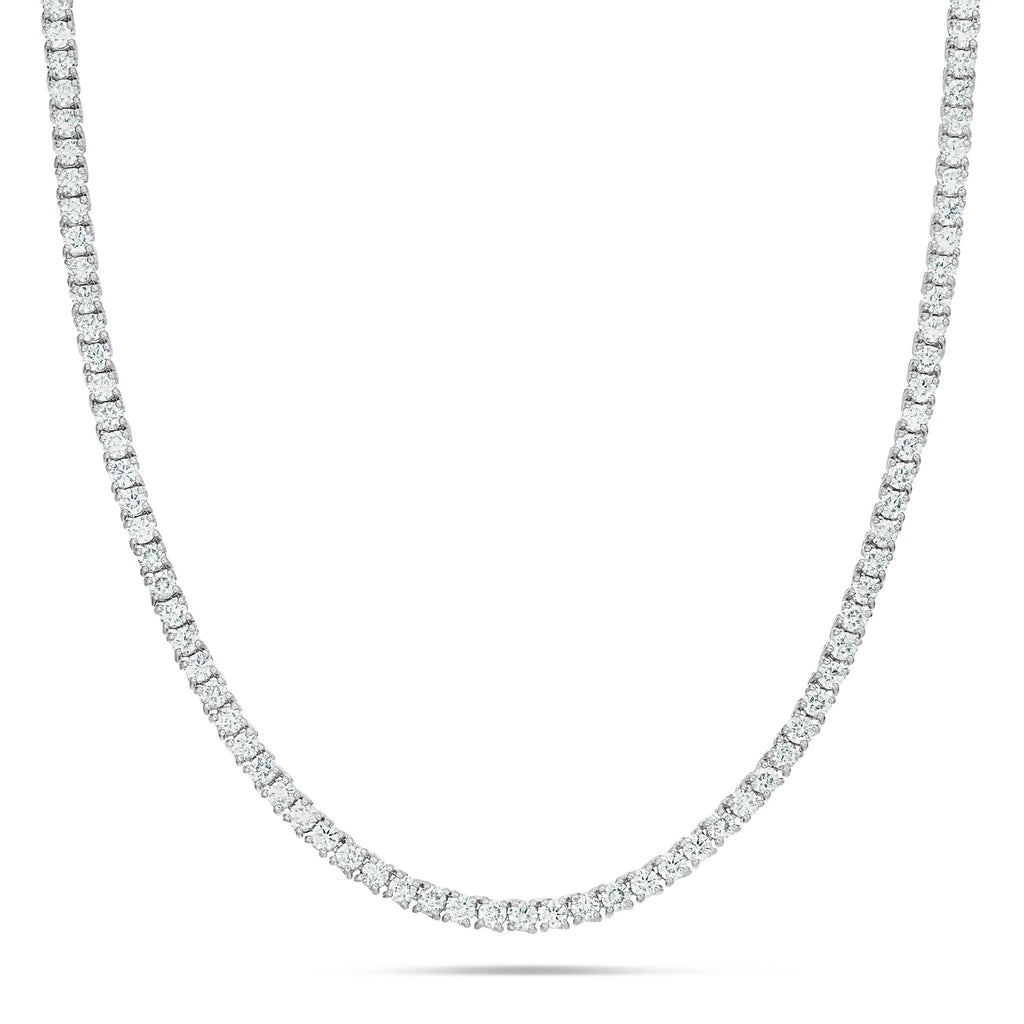 10K Gold 18.9ctw 4-Prong 3mm Diamond Tennis Chain
