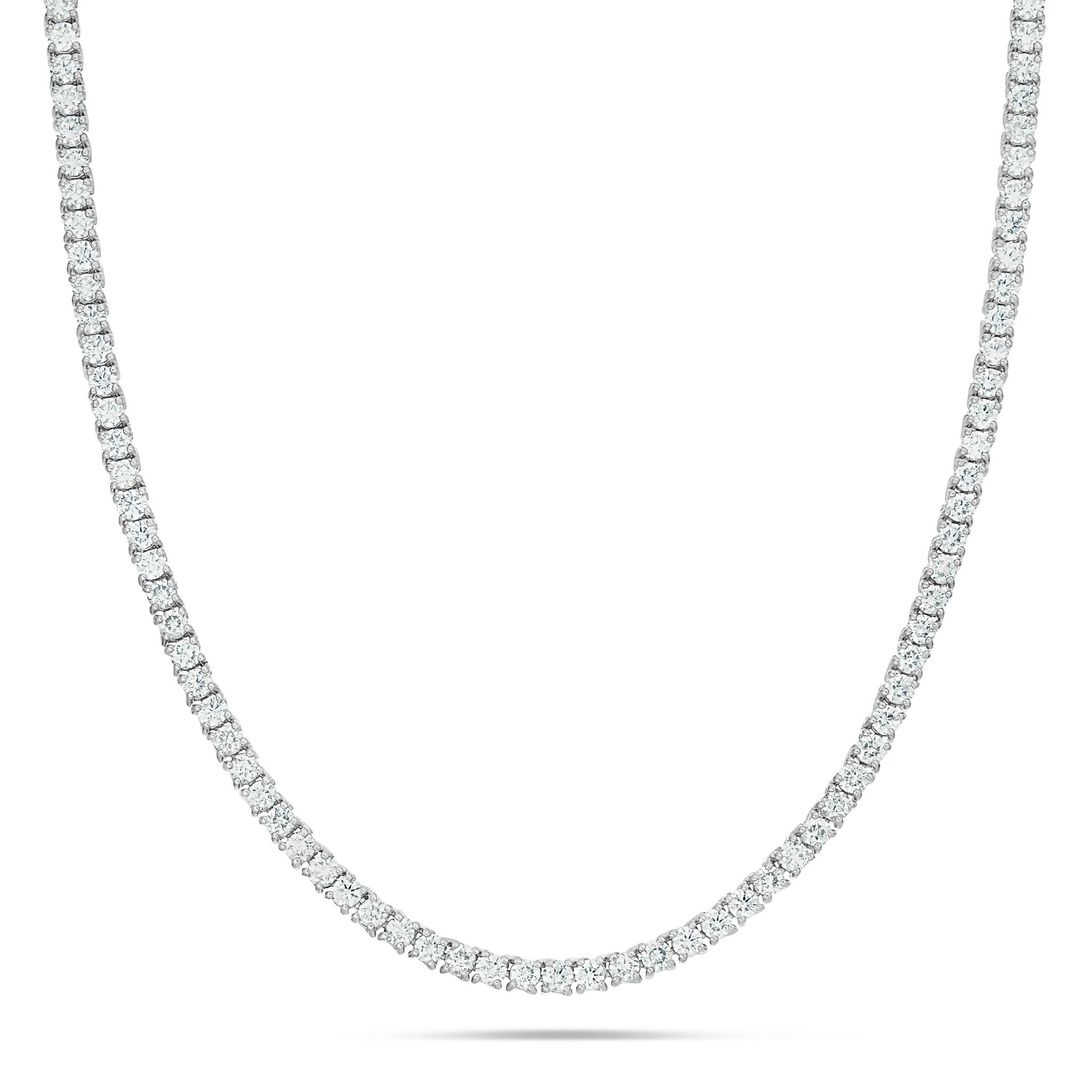10K Gold 18.9ctw 4-Prong 3mm Diamond Tennis Chain