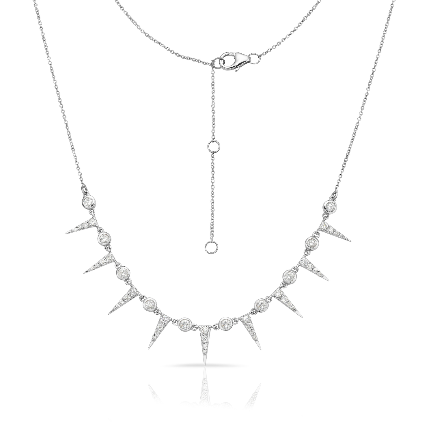 Diamond By the Yard Spike Necklace (1.25 ct.) in 14K Gold
