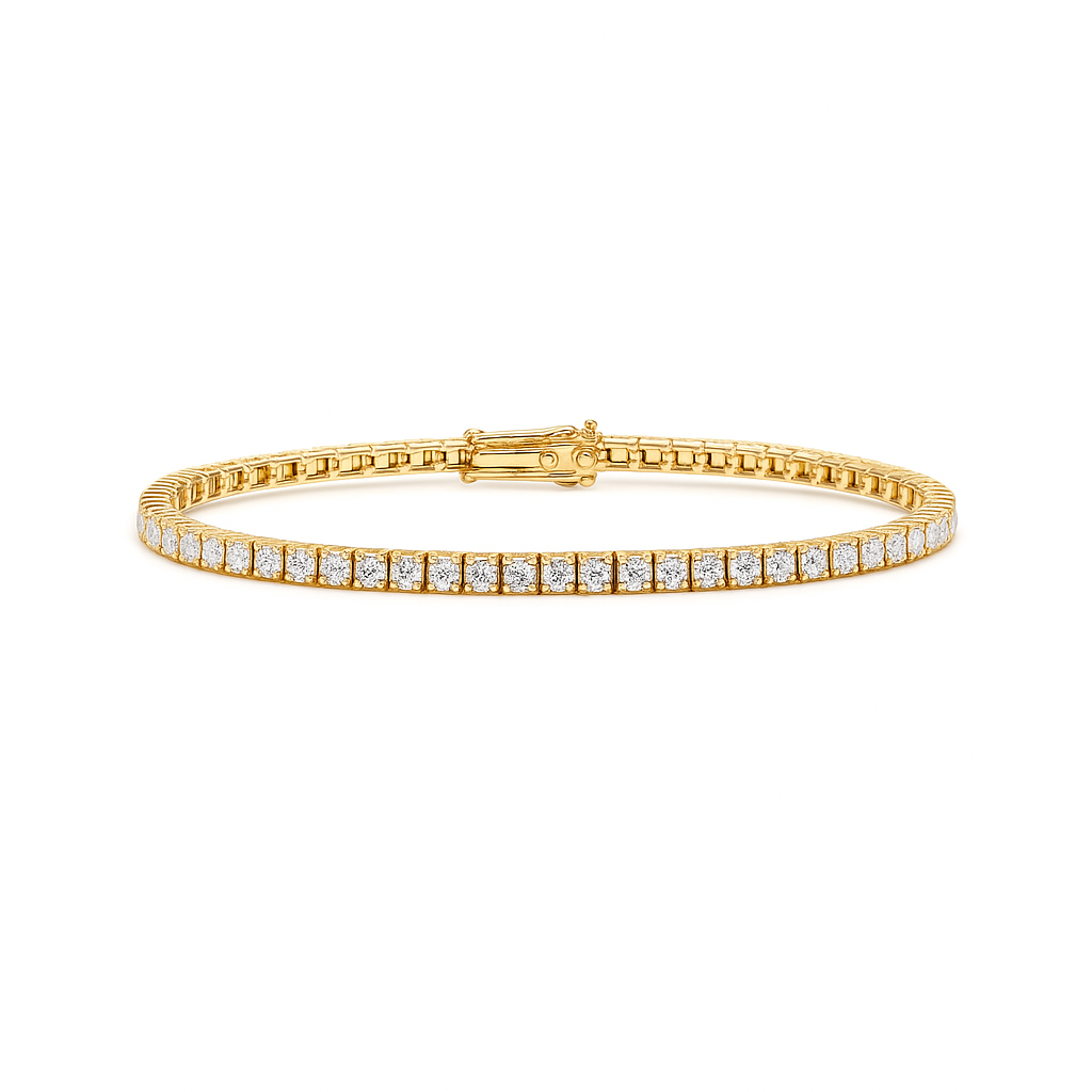 Diamond Tennis Bracelet (1.00 ct.) 4-Prongs Setting - Made in Italy