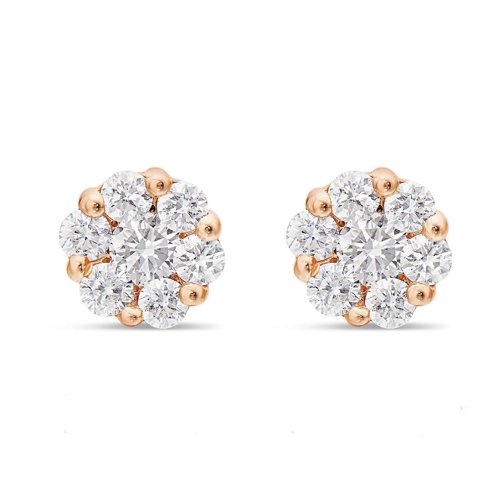 14k Yellow Gold 2.50ct Diamond Stud Earrings