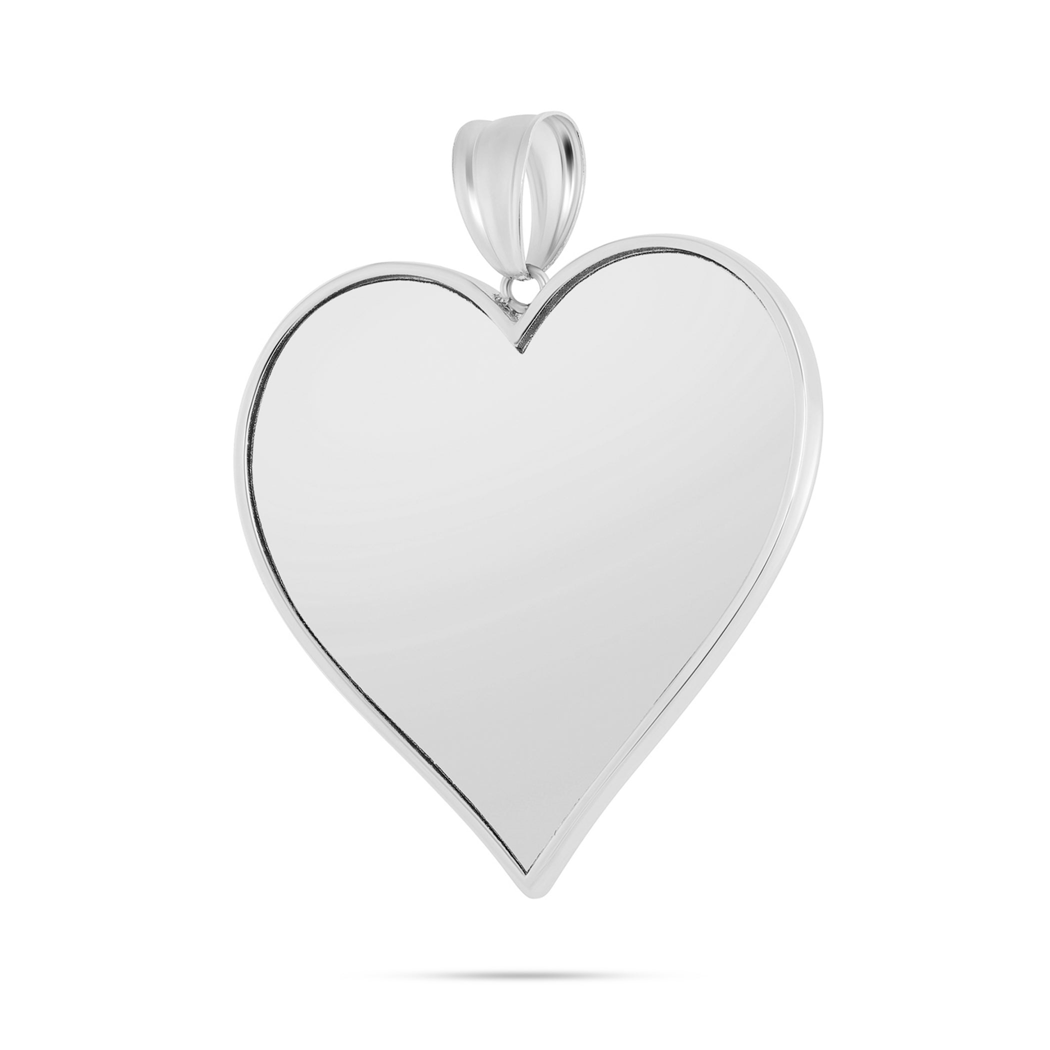 14K Gold Large Heart Picture Pendant