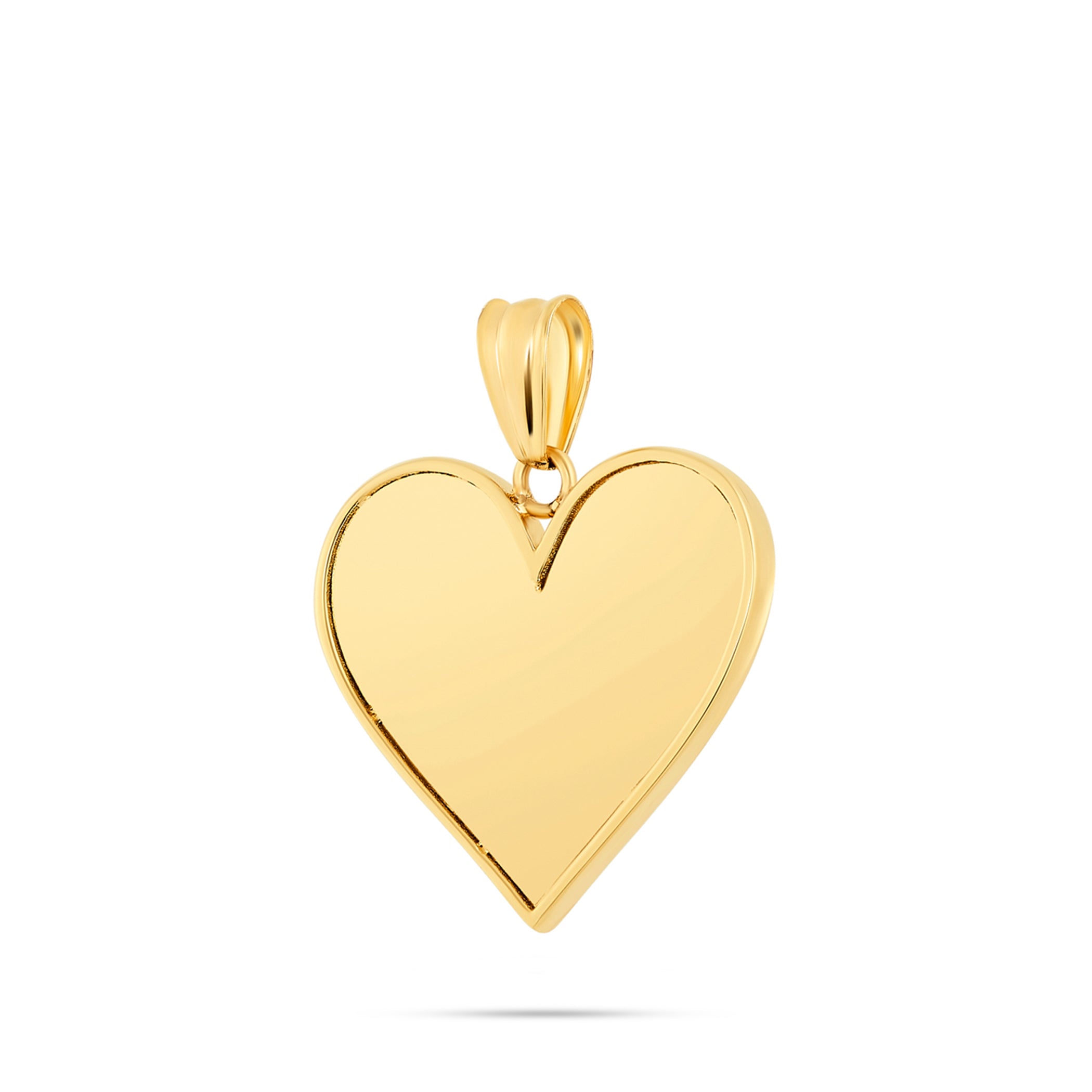 14K Gold Small Heart Picture Pendant