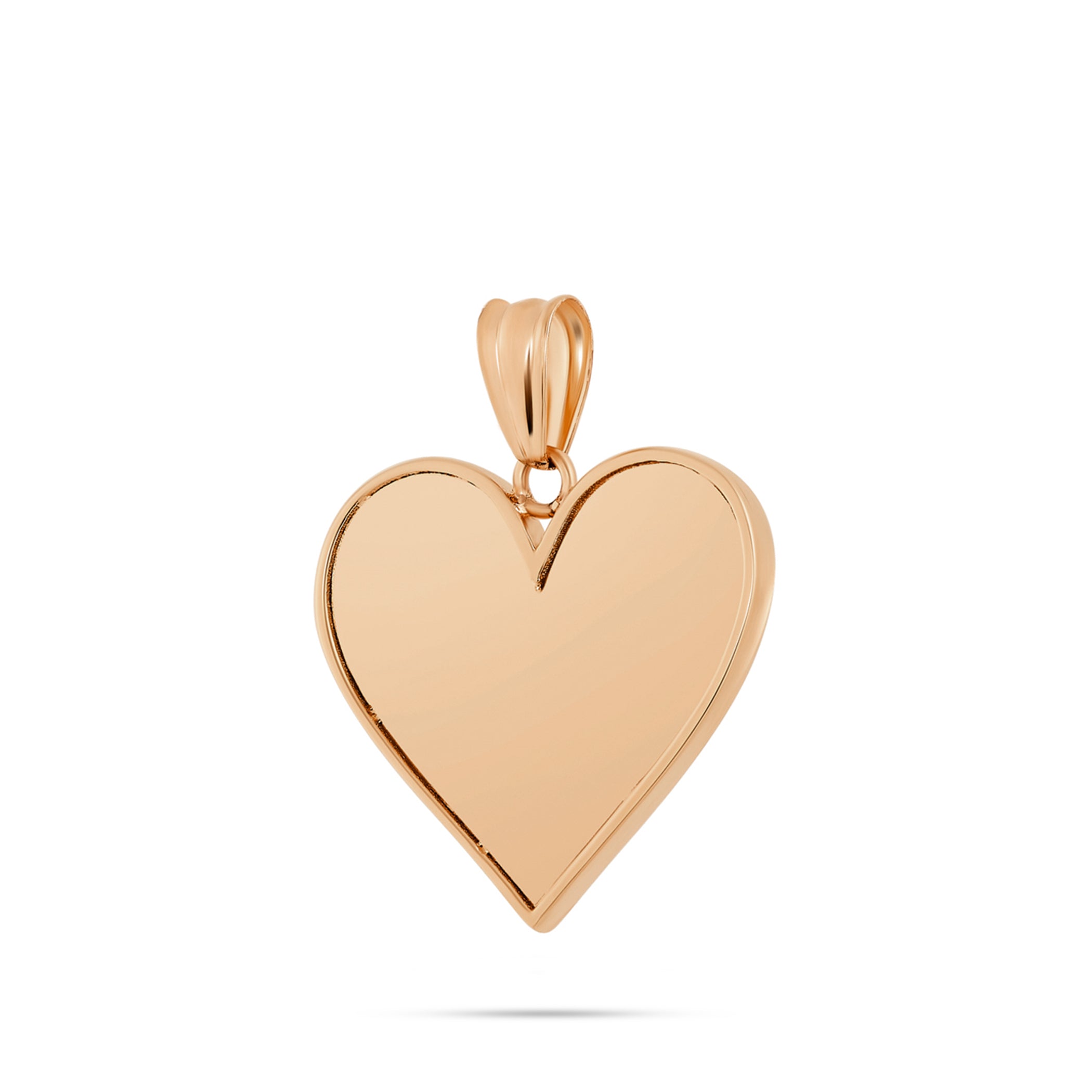 14K Gold Small Heart Picture Pendant
