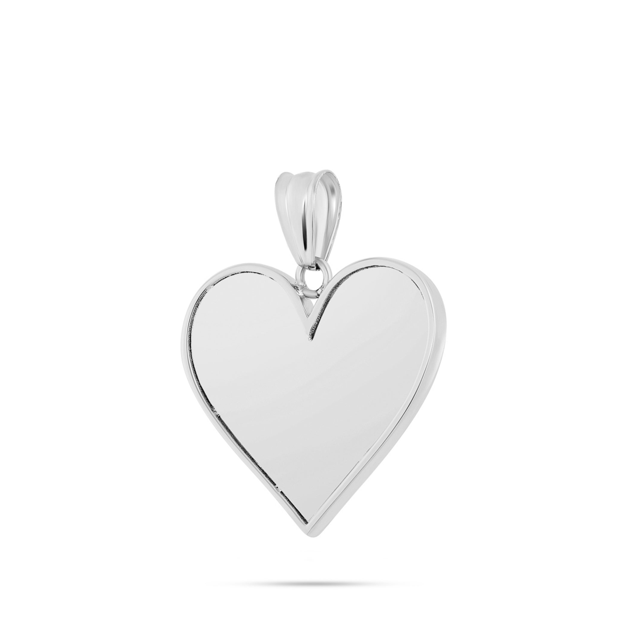 14K Gold Small Heart Picture Pendant