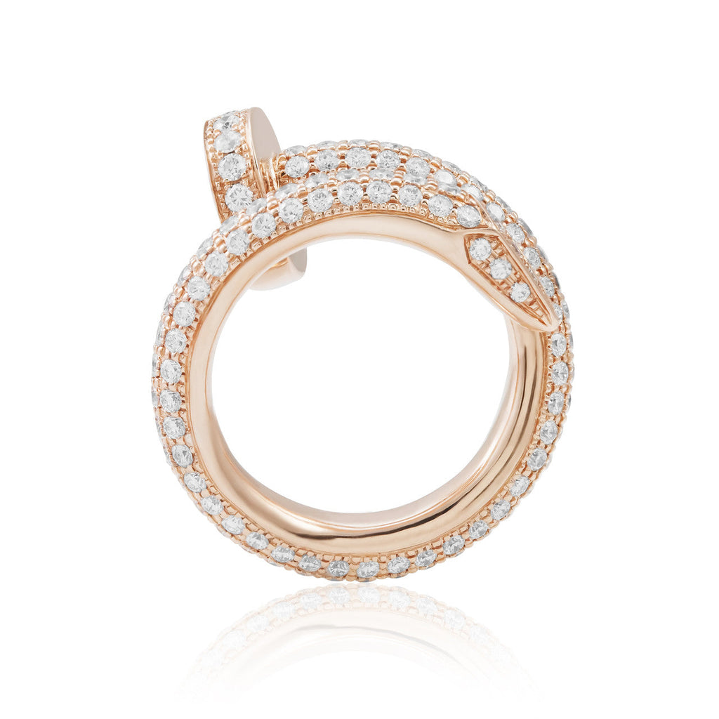 18K Rose Gold 2.5ct Nail Ring