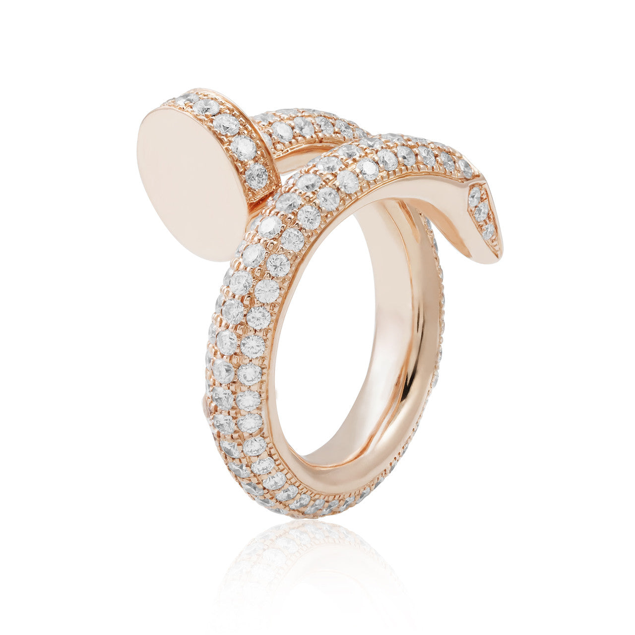 18K Rose Gold 2.5ct Nail Ring