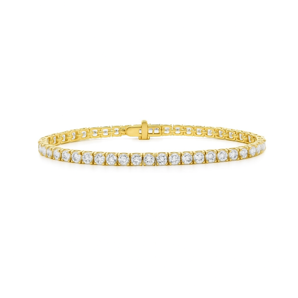 Lab Grown Diamond Tennis Bracelet (8.00 ct.) 3.70mm 4-Prongs Setting in 14K Gold