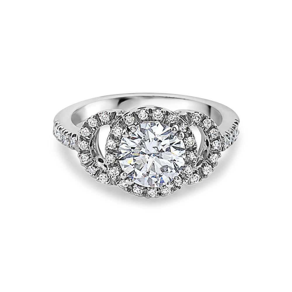 Ready to Ship Diamond Engagement Ring (2.14 ct.) in 18K Gold, Made in Italy