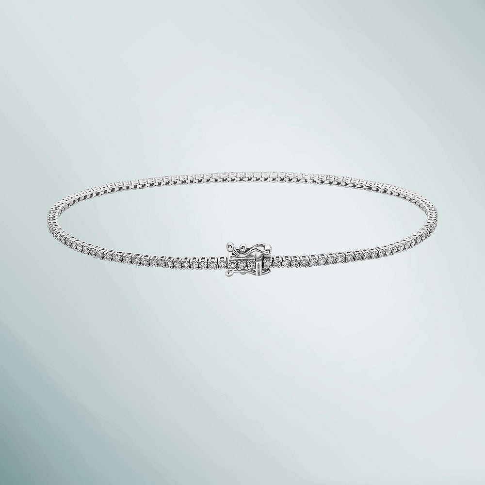 Diamond Tennis Bracelet (1.50 ct.) 1.7 mm 4-Prongs Setting in 14K Gold