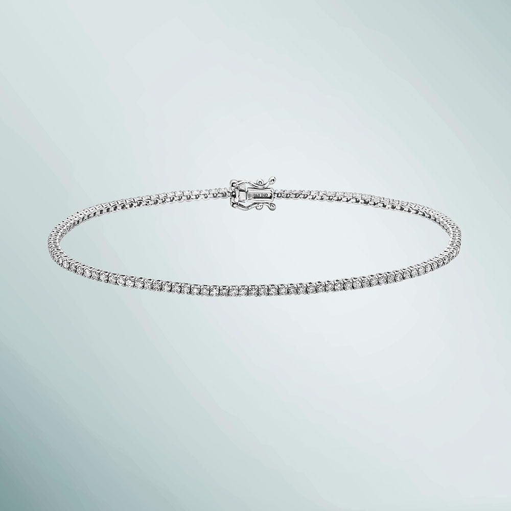 Diamond Tennis Bracelet (1.50 ct.) 1.7 mm 4-Prongs Setting in 14K Gold