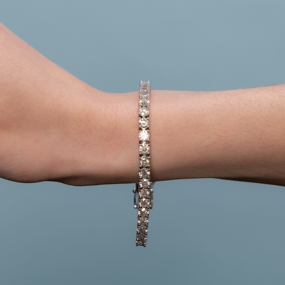 Diamond Tennis Bracelet (12.00 ct.) 4.20 mm 4-Prongs Setting in 14K Gold