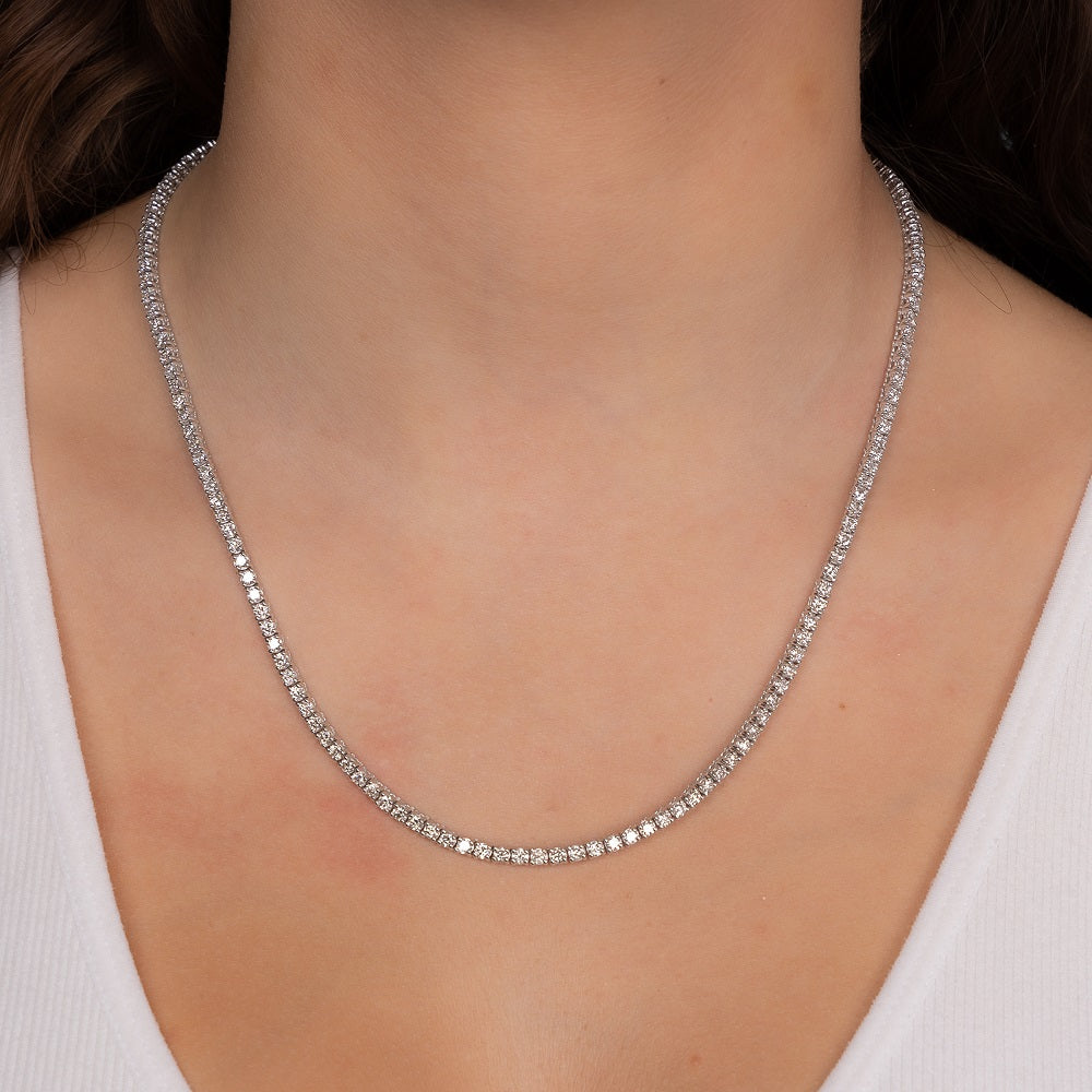 Showroom Collection Diamond Tennis Necklace (5.00 ct.) 2 mm 4-Prongs Setting in 14K Gold