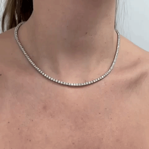 Showroom Collection Diamond Tennis Necklace (9.00 ct.) 2.5 mm 4-Prongs Setting in 14K Gold