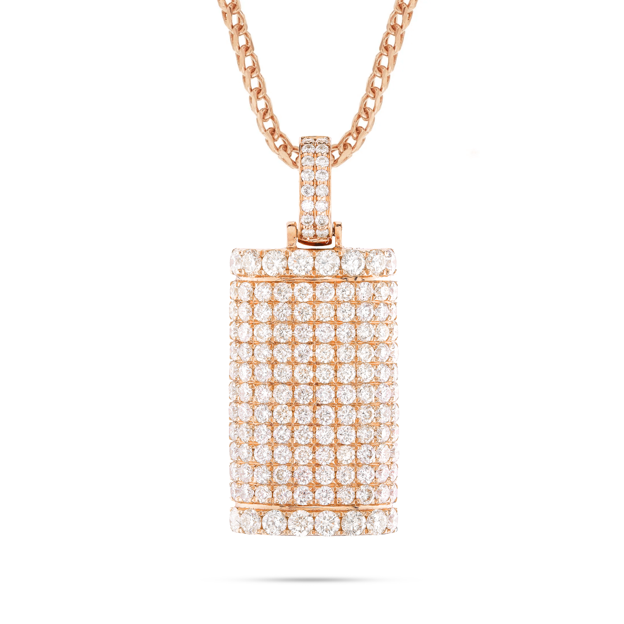 14k Rose Gold Diamond Pendant 2.45ct