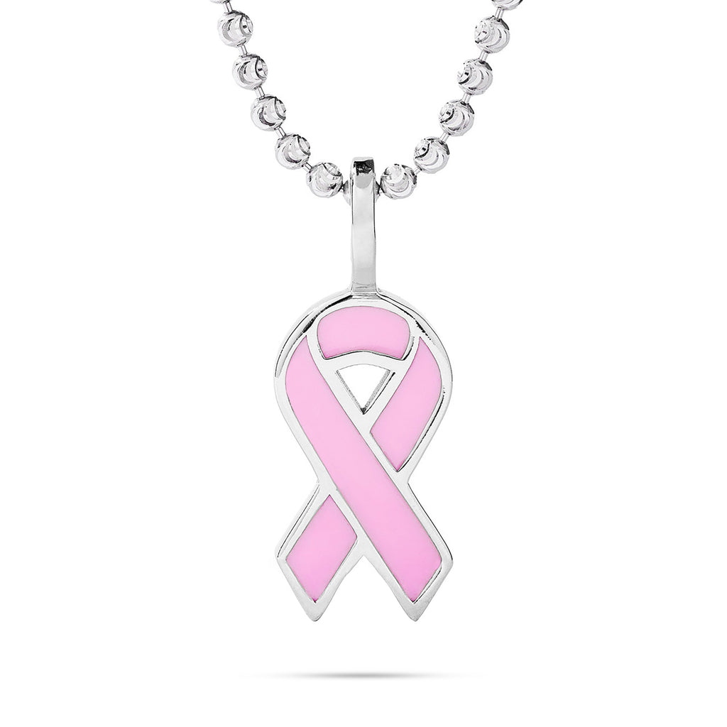 14K Customizable Gold and Enamel Cancer Awareness Ribbon