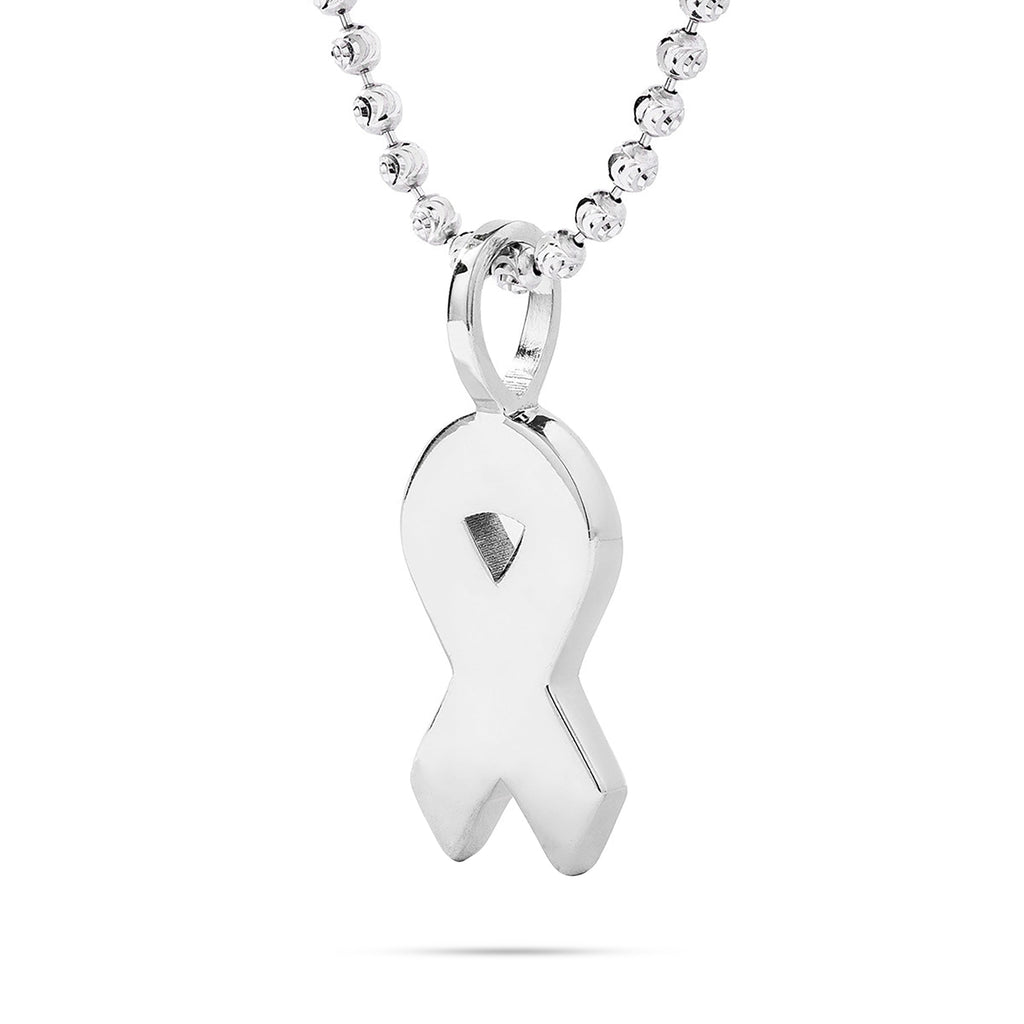 14K Customizable Gold and Enamel Cancer Awareness Ribbon