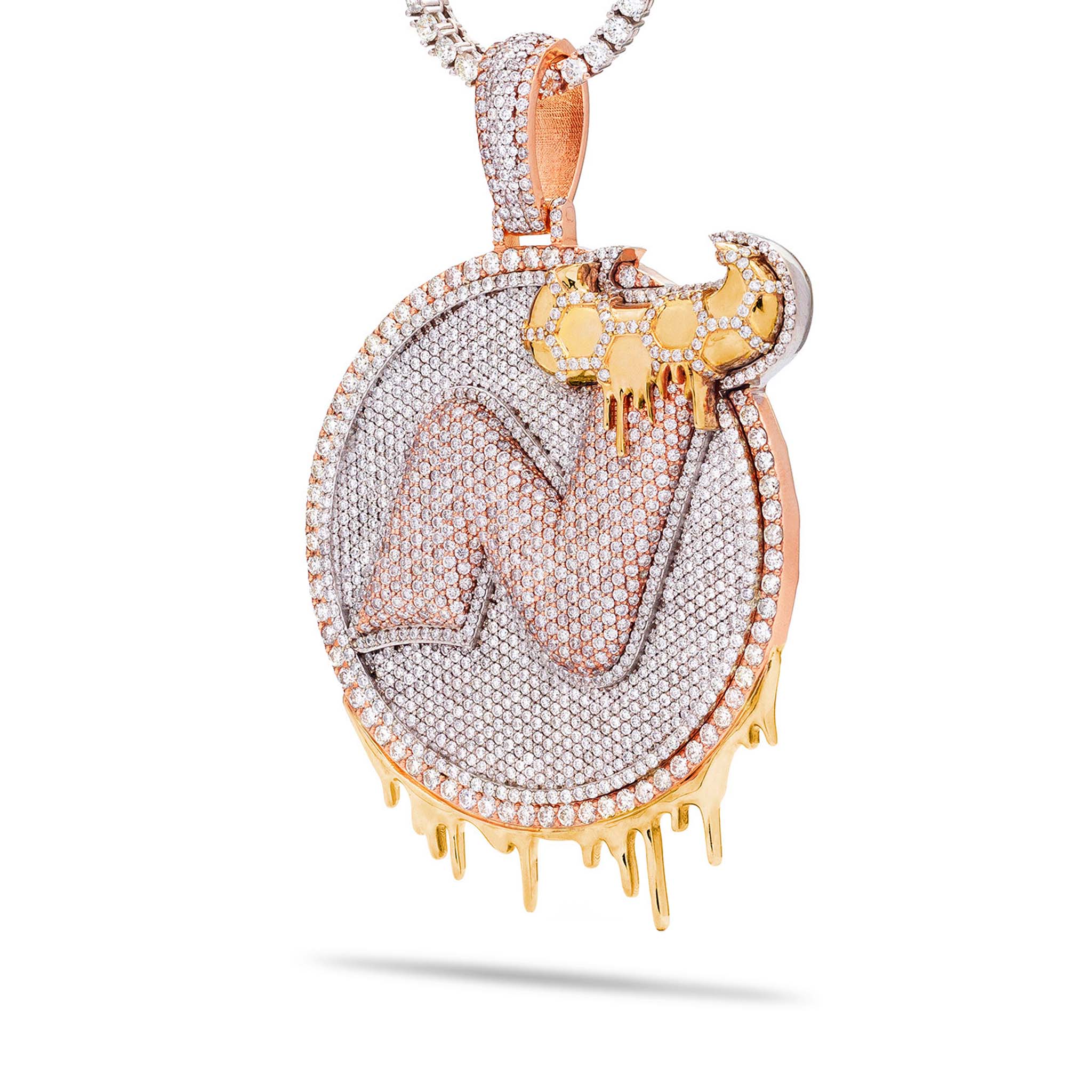 Custom Diamond Jersey Devil Pendant