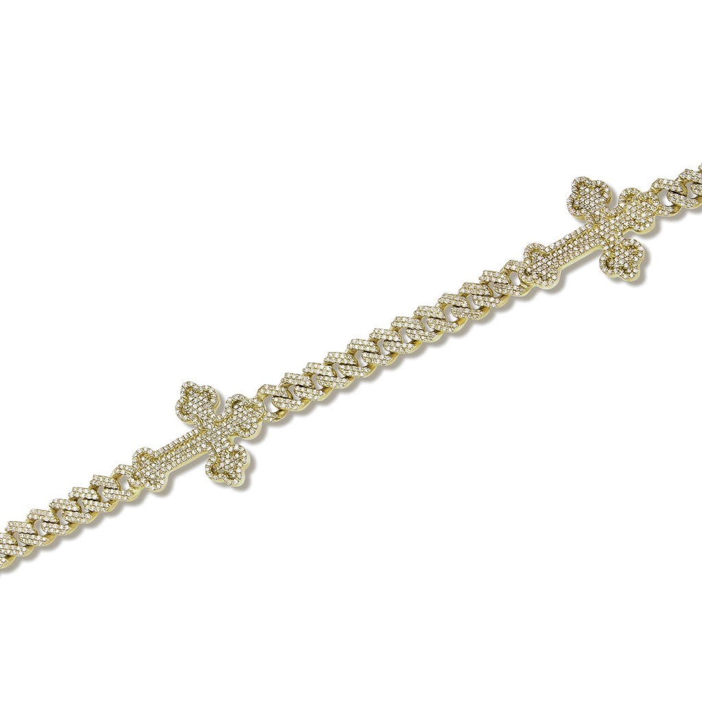 Diamond Cuban Chain with Religious Symbols