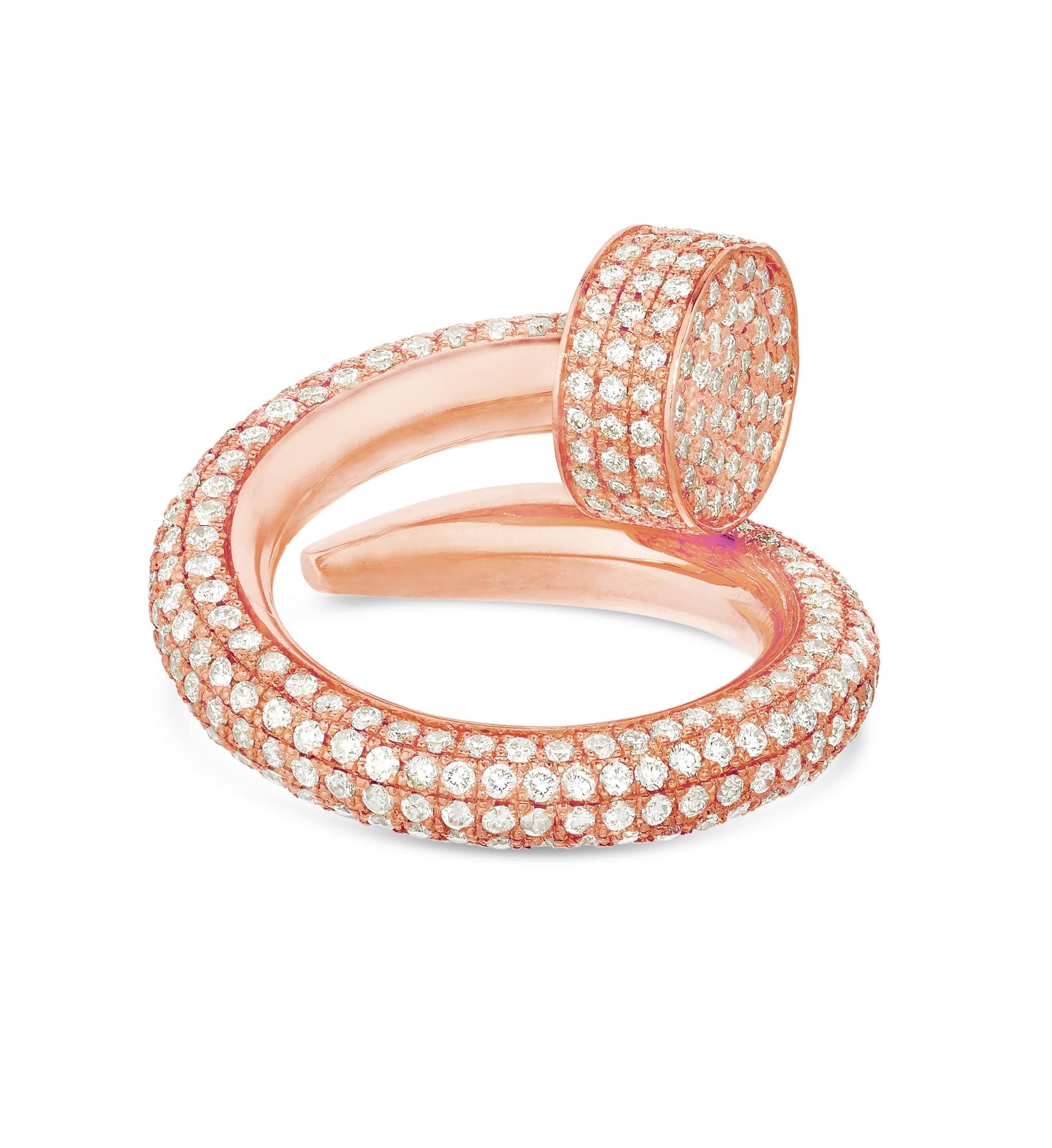 14K Gold 6.0ctw Diamond Nail Ring