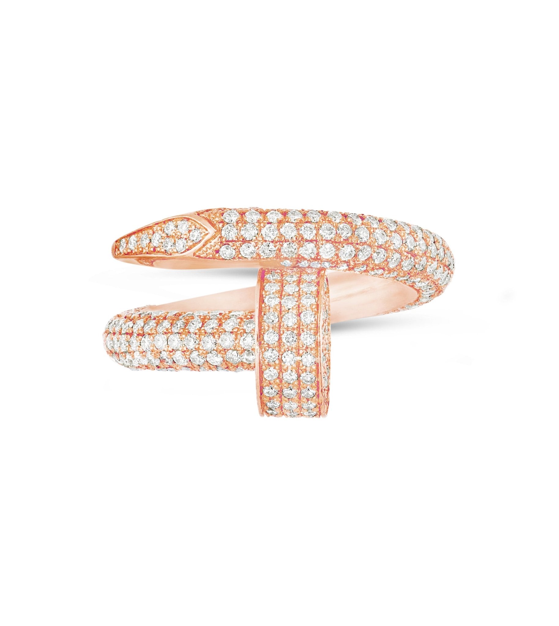 14K Gold 6.0ctw Diamond Nail Ring