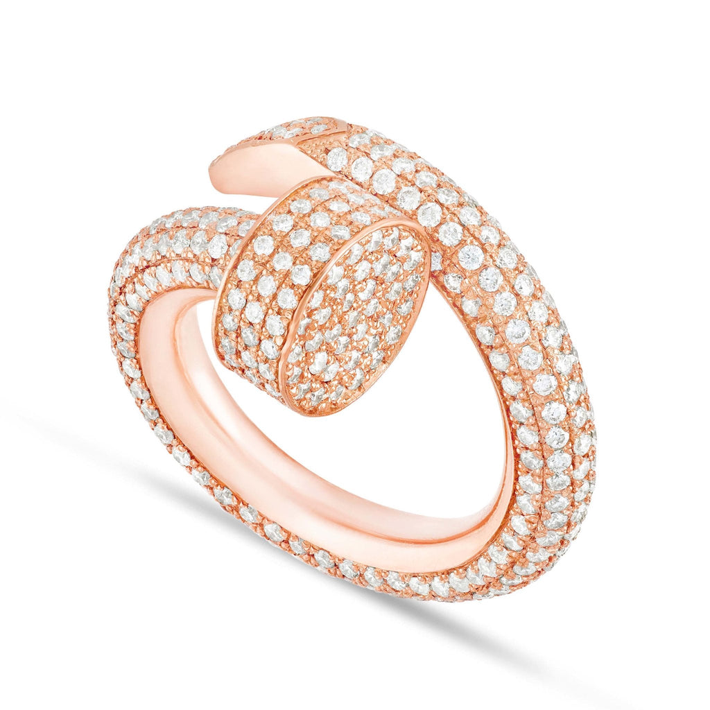 14K Gold 6.0ctw Diamond Nail Ring
