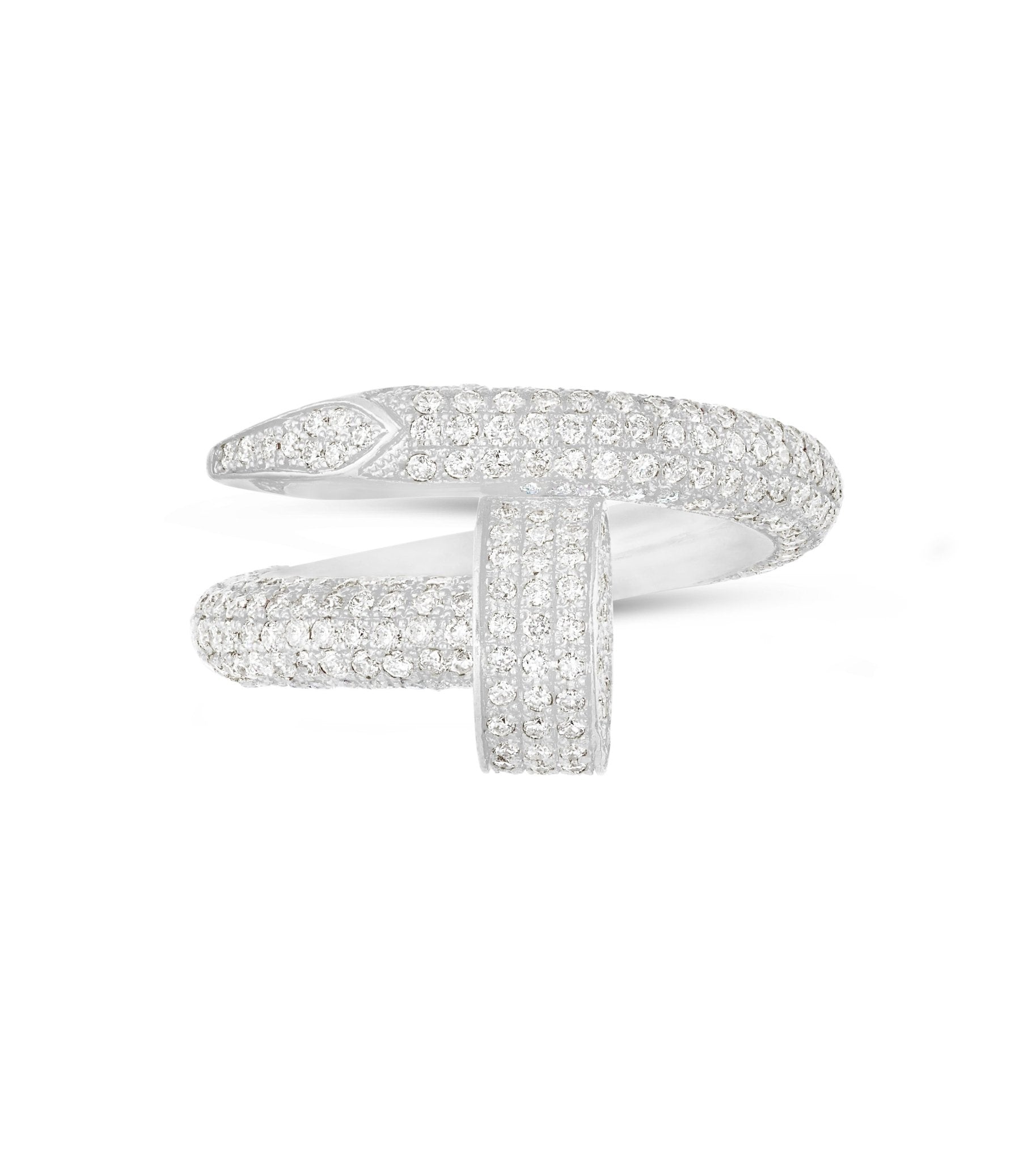 14K Gold 6.0ctw Diamond Nail Ring