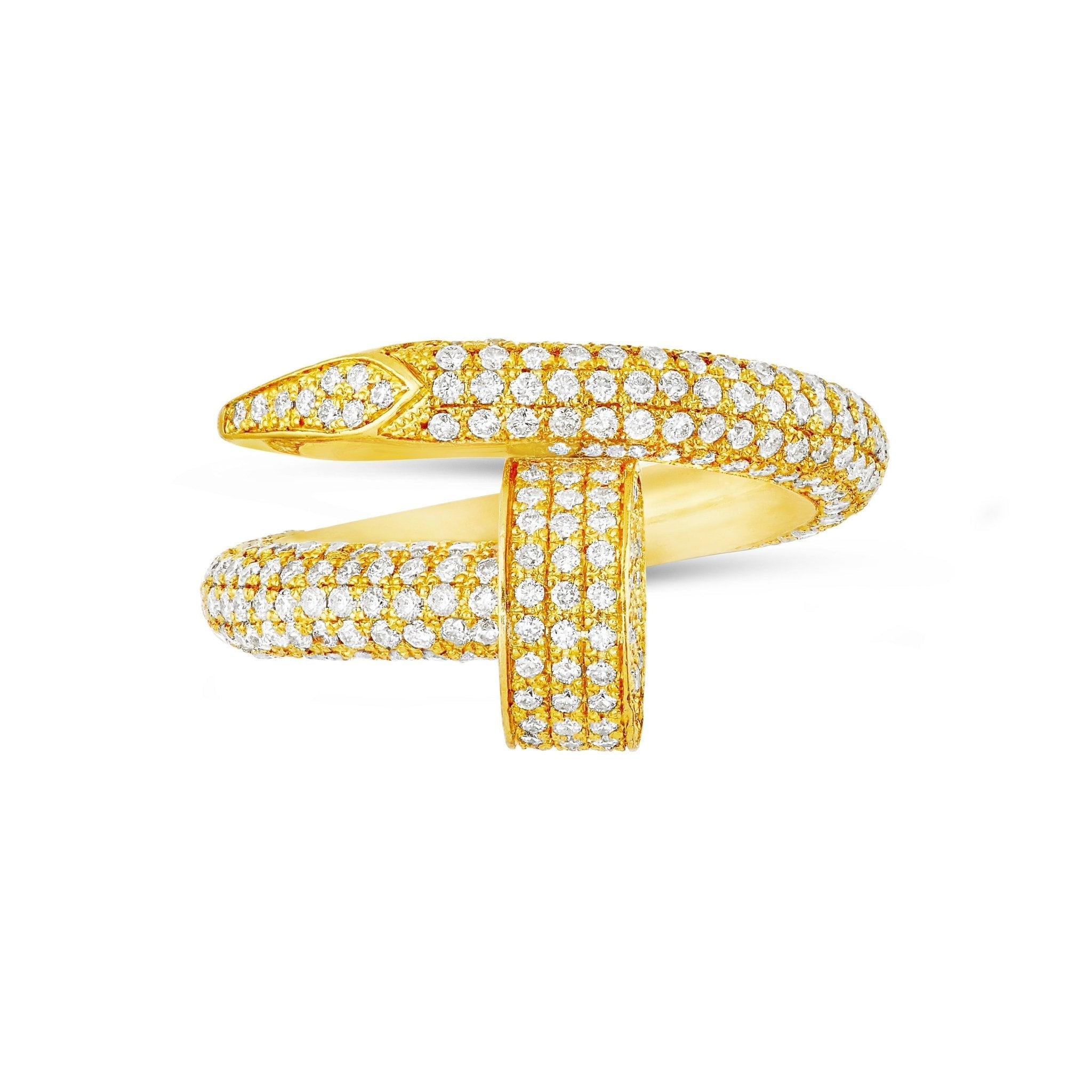 14K Gold 6.0ctw Diamond Nail Ring