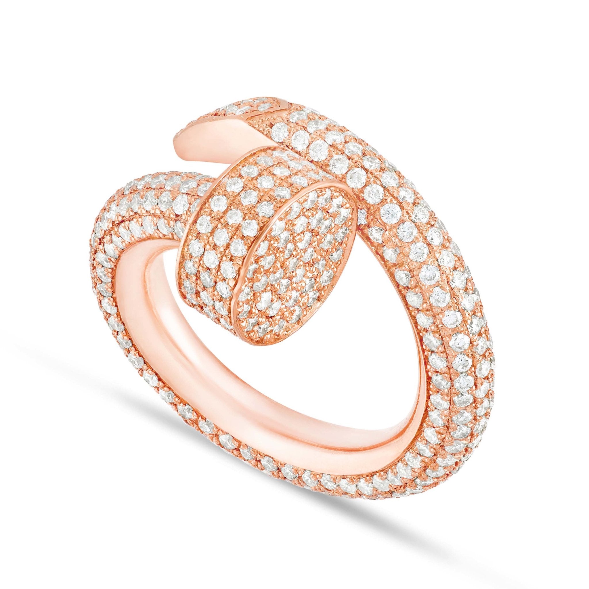 14K Gold 6.0ctw Diamond Nail Ring