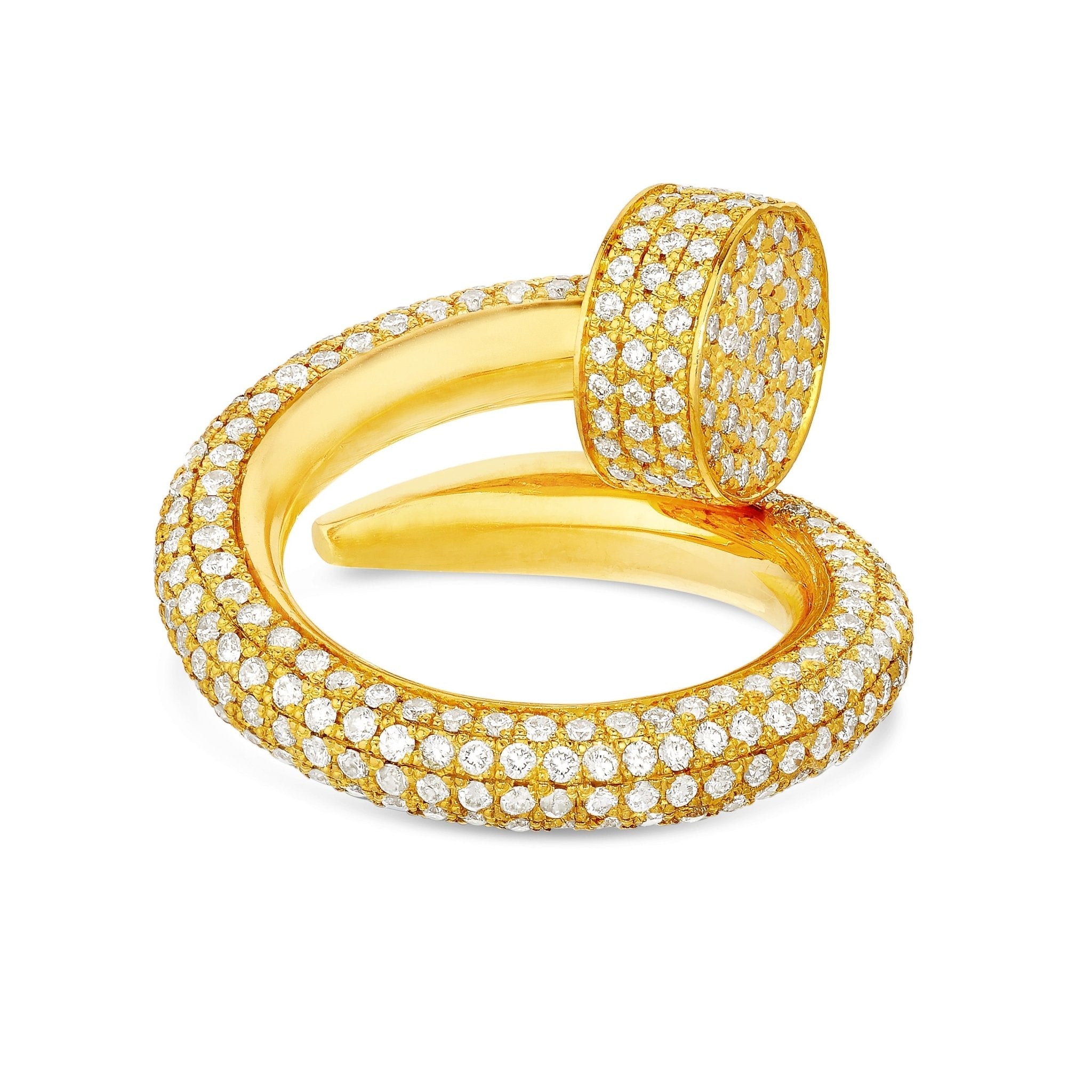 14K Gold 6.0ctw Diamond Nail Ring