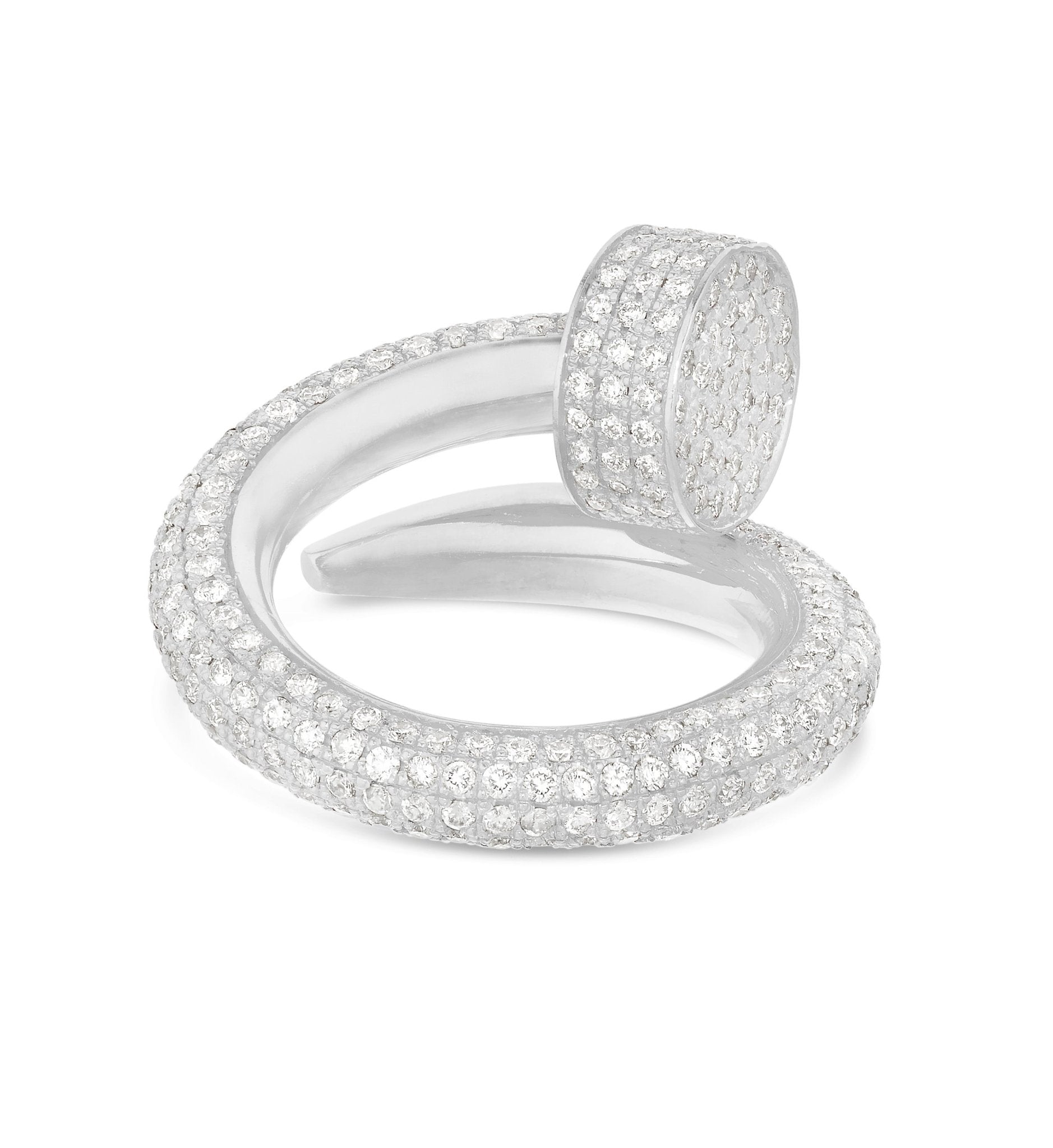 14K Gold 6.0ctw Diamond Nail Ring