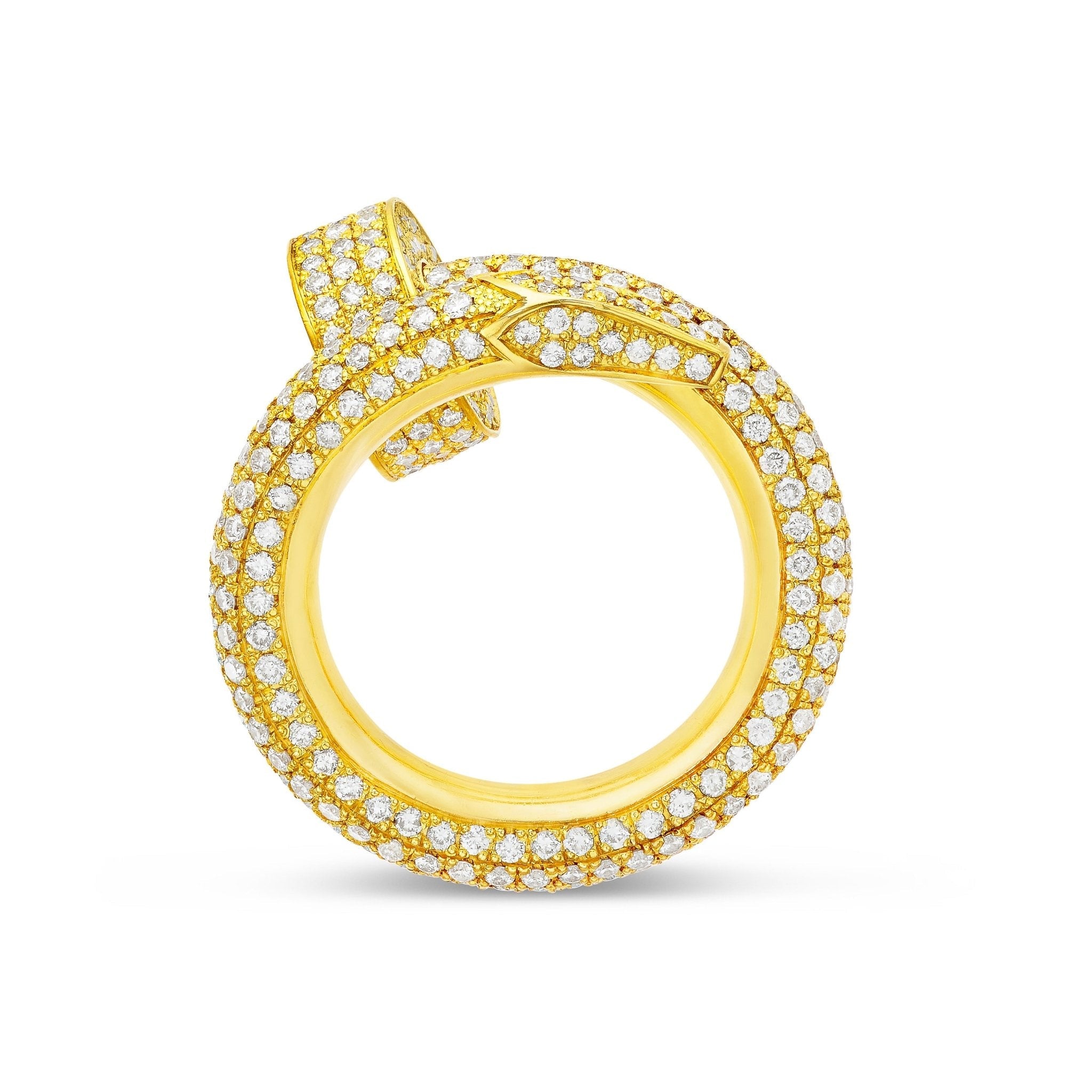 14K Gold 6.0ctw Diamond Nail Ring