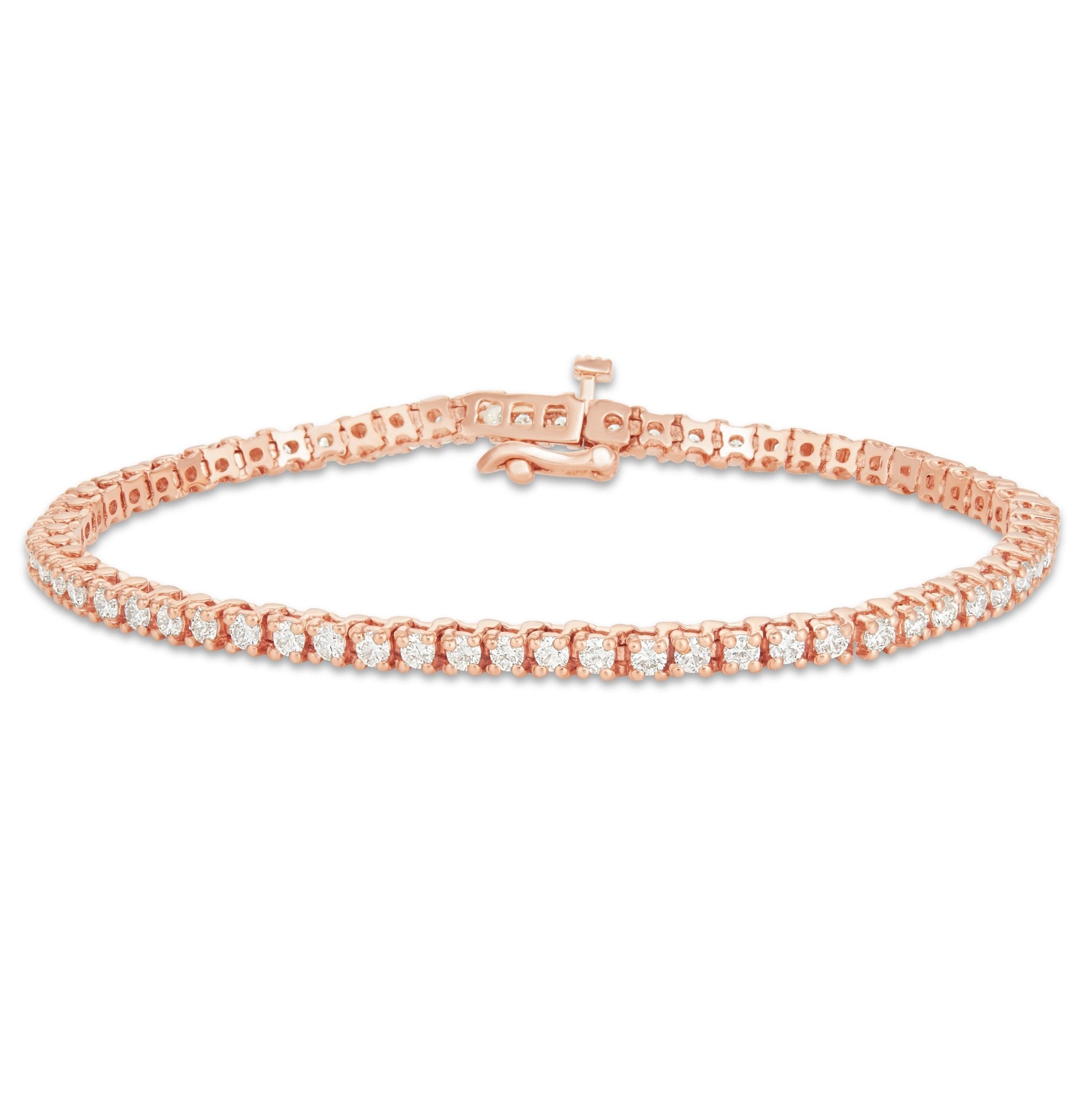 14K Gold 2.67ct 2.2mm Diamond Tennis Bracelet