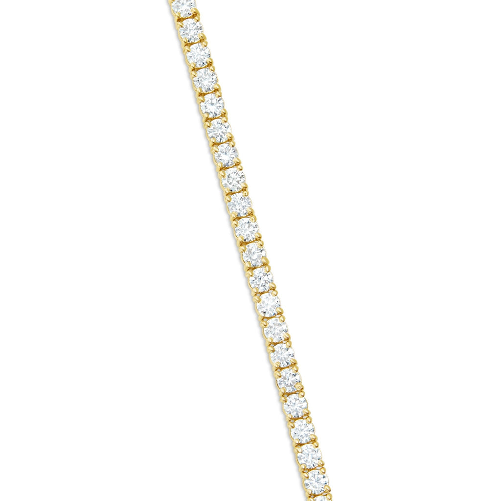 14K Gold 6.95ct 3.3mm Diamond Tennis Bracelet